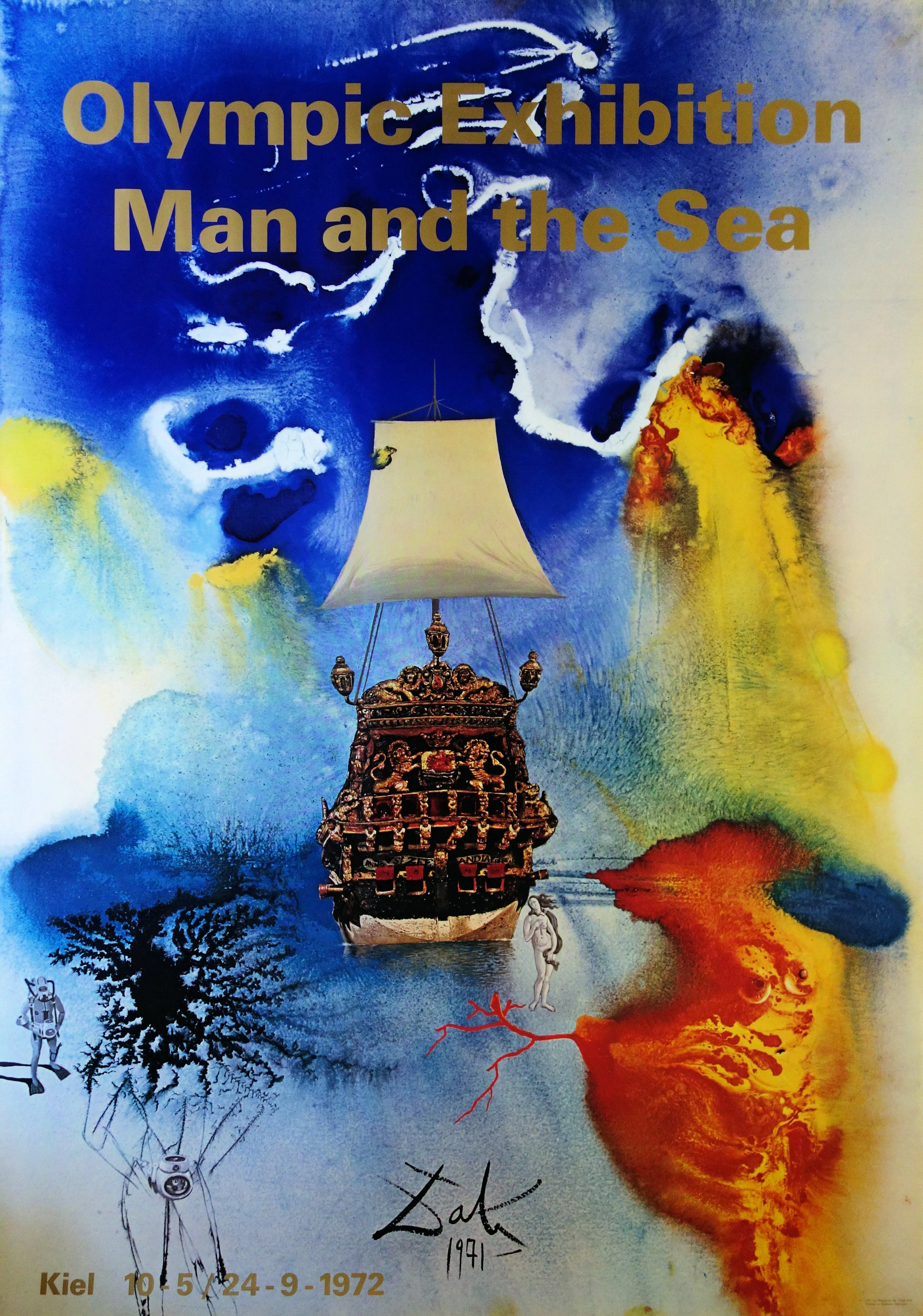Salvador DALI (d’après) : L’Homme et la Mer, 1972 - Affiche originale