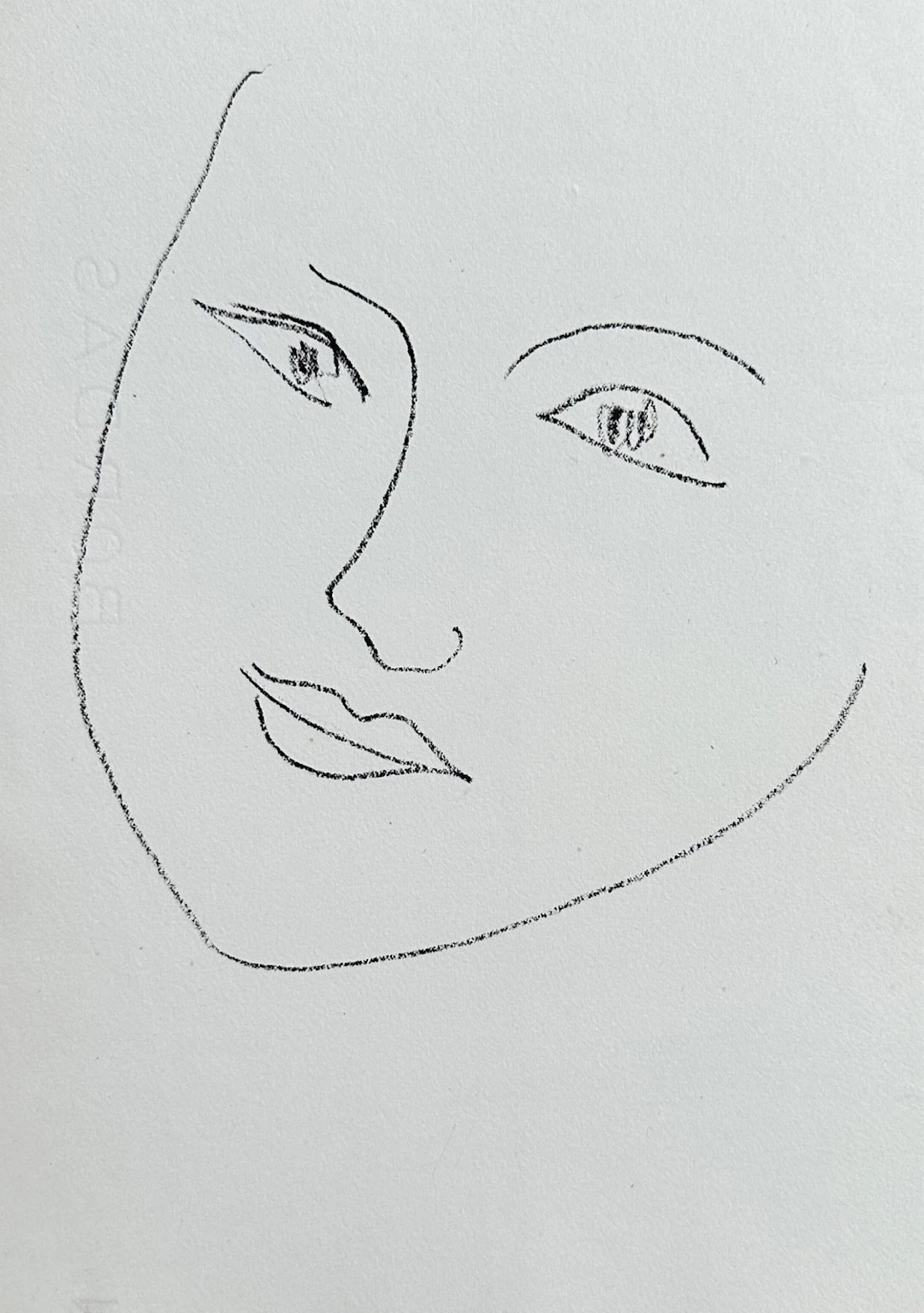 Henri Matisse - Visage de femme, 1946 - Lithographie originale