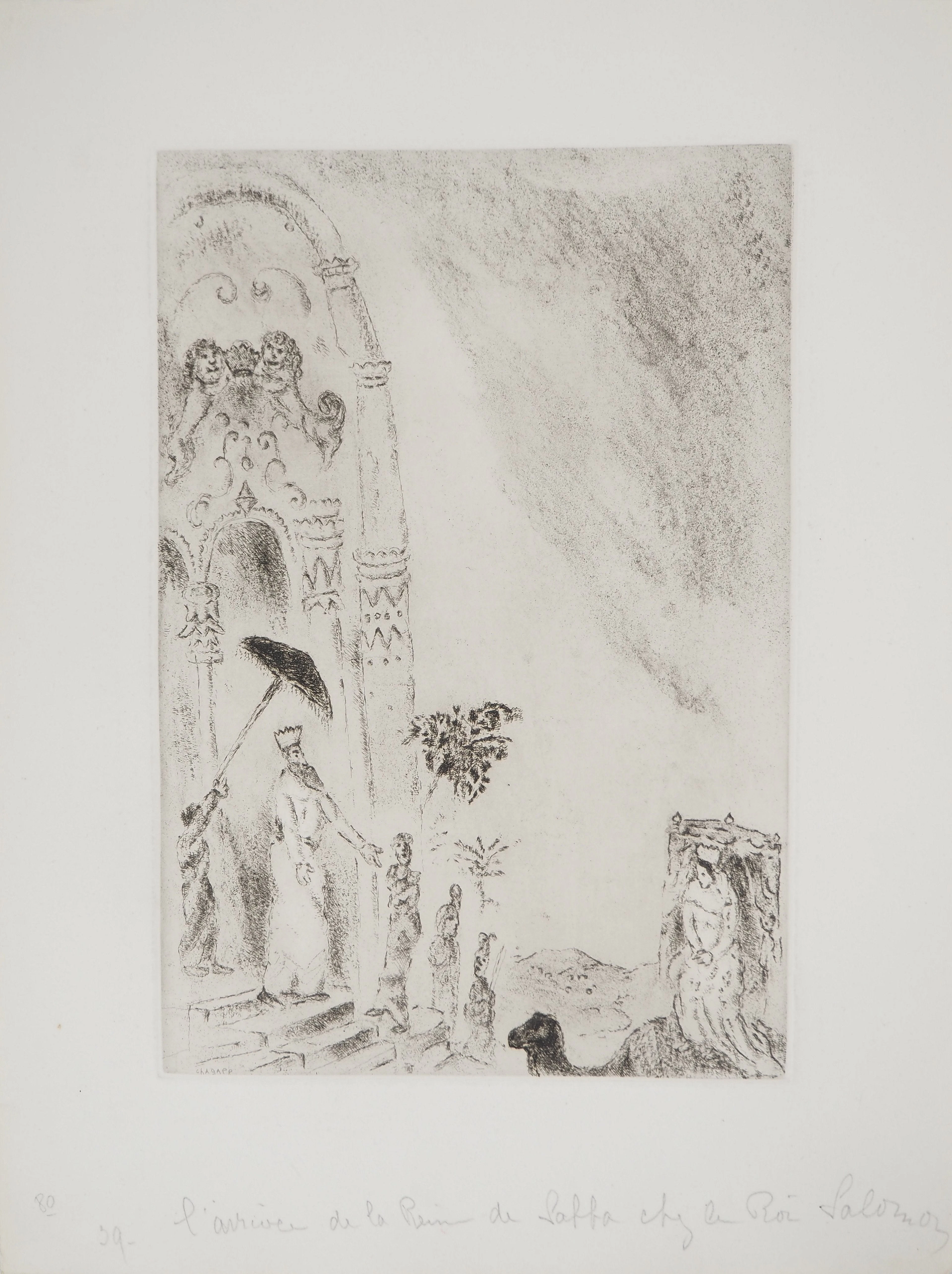 Marc CHAGALL : La reine de Saba, Gravure originale signée