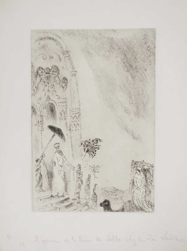 Marc CHAGALL : La reine de Saba, Gravure originale signée
