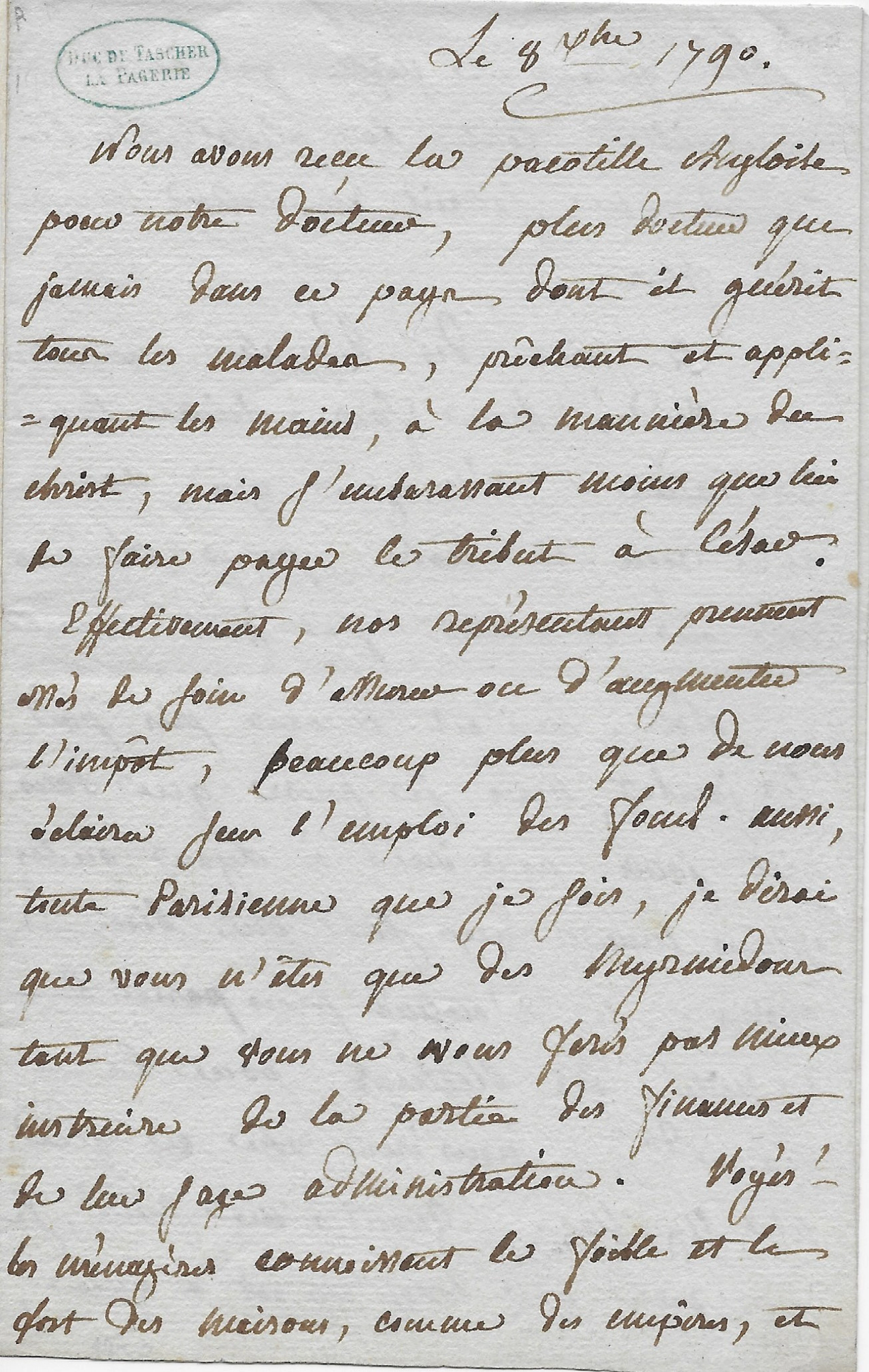 Madame ROLAND – Lettre autographe signée - Révolution française