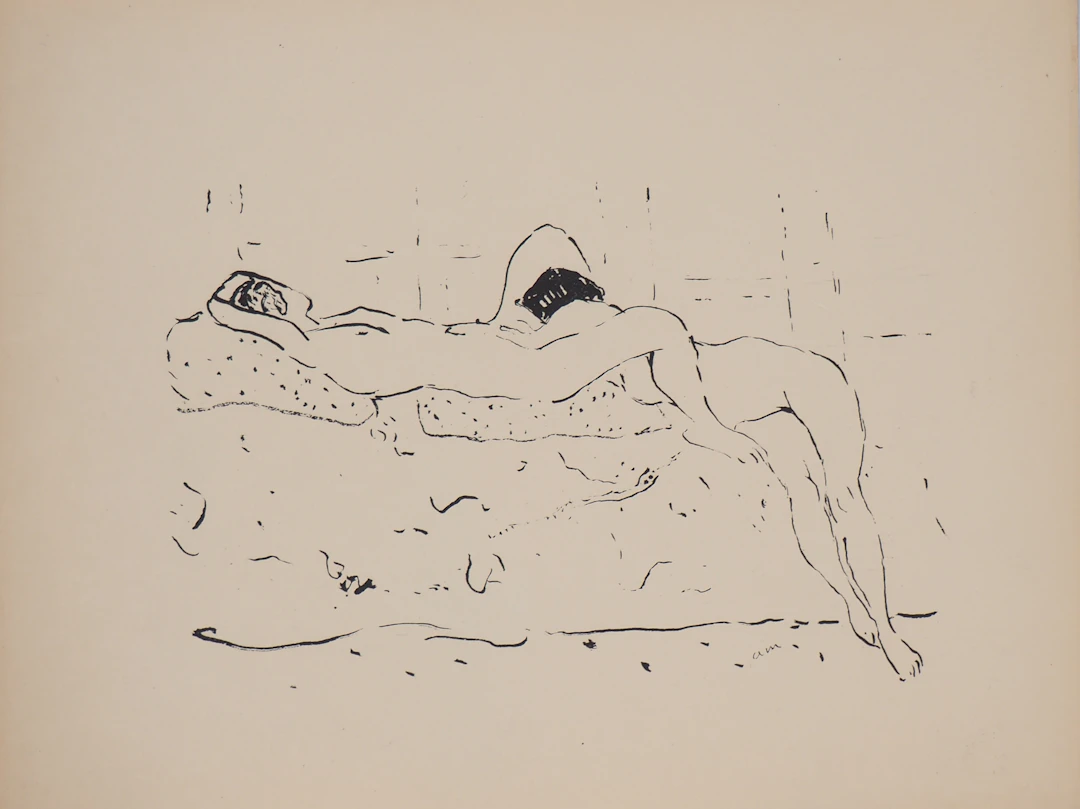 Albert MARQUET - Moment intime, 1925 - Lithographie originale signée