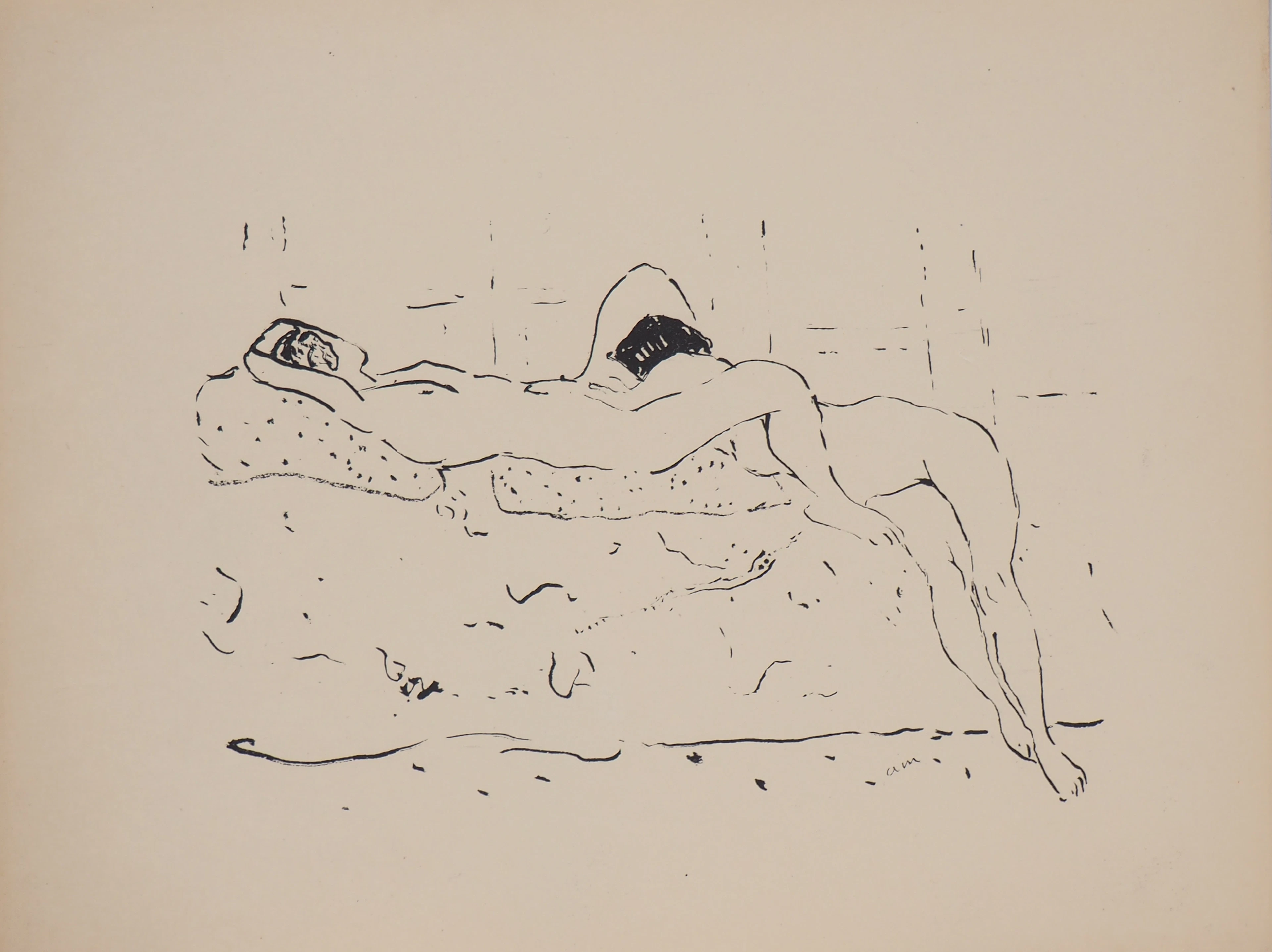 Albert MARQUET - Moment intime, 1925 - Lithographie originale signée