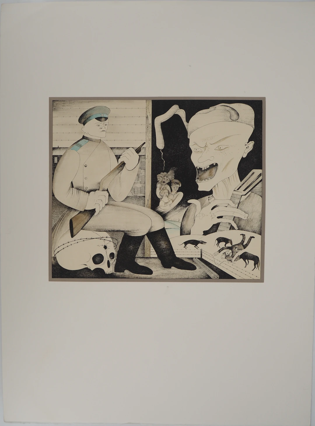 Mikhail CHEMIAKIN (1943), Le garde, vers 1980 - Lithographie originale
