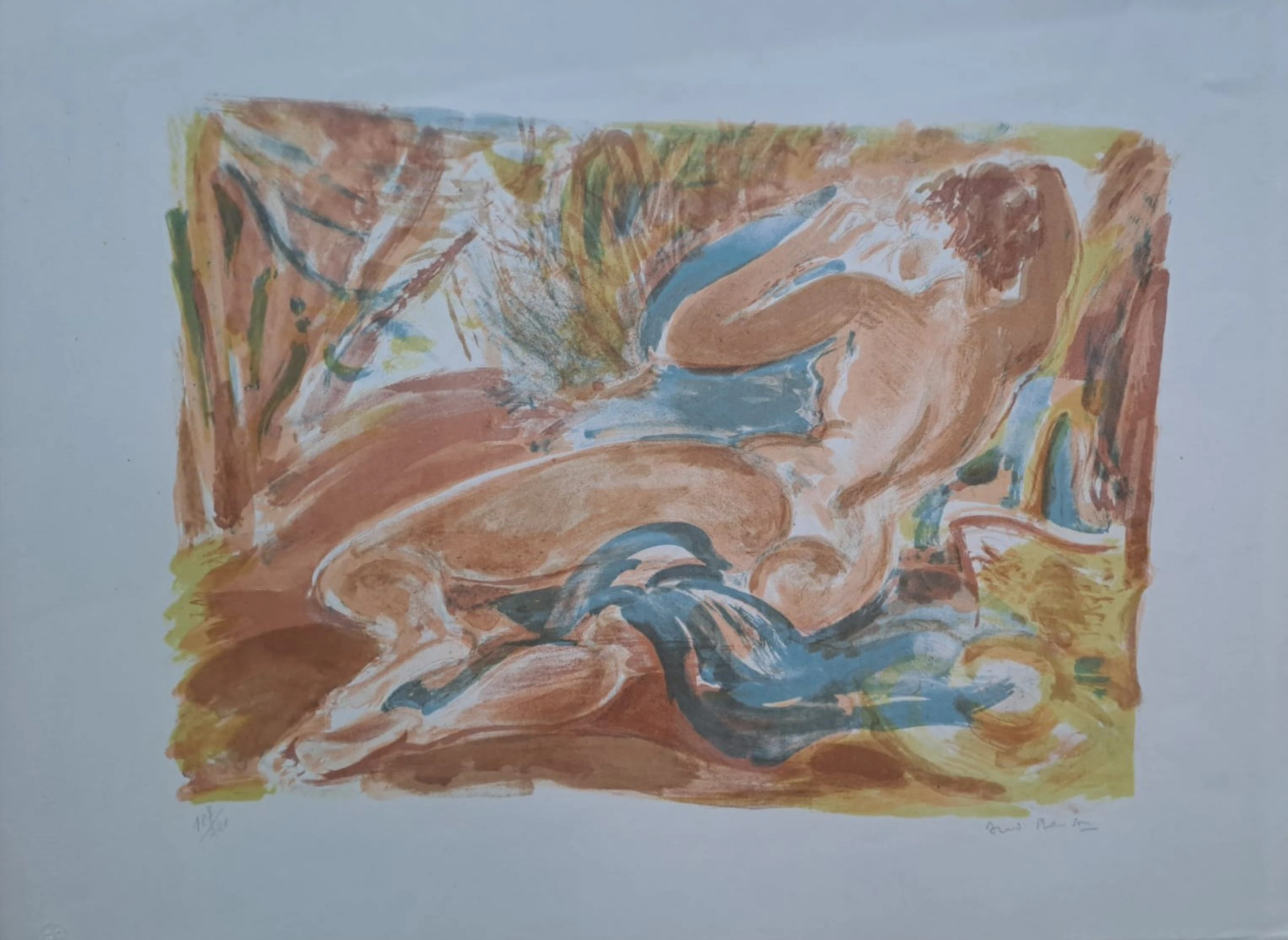 André Planson - Nu couché - Lithographie originale signée et numérotée