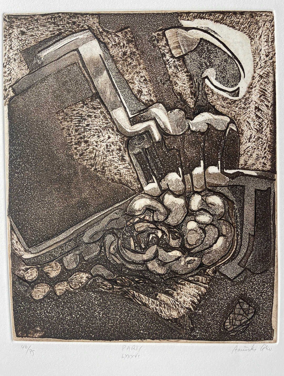 Stanislas LELIO - Paris LXXXVI 1986 - Eau forte numérotée & signée