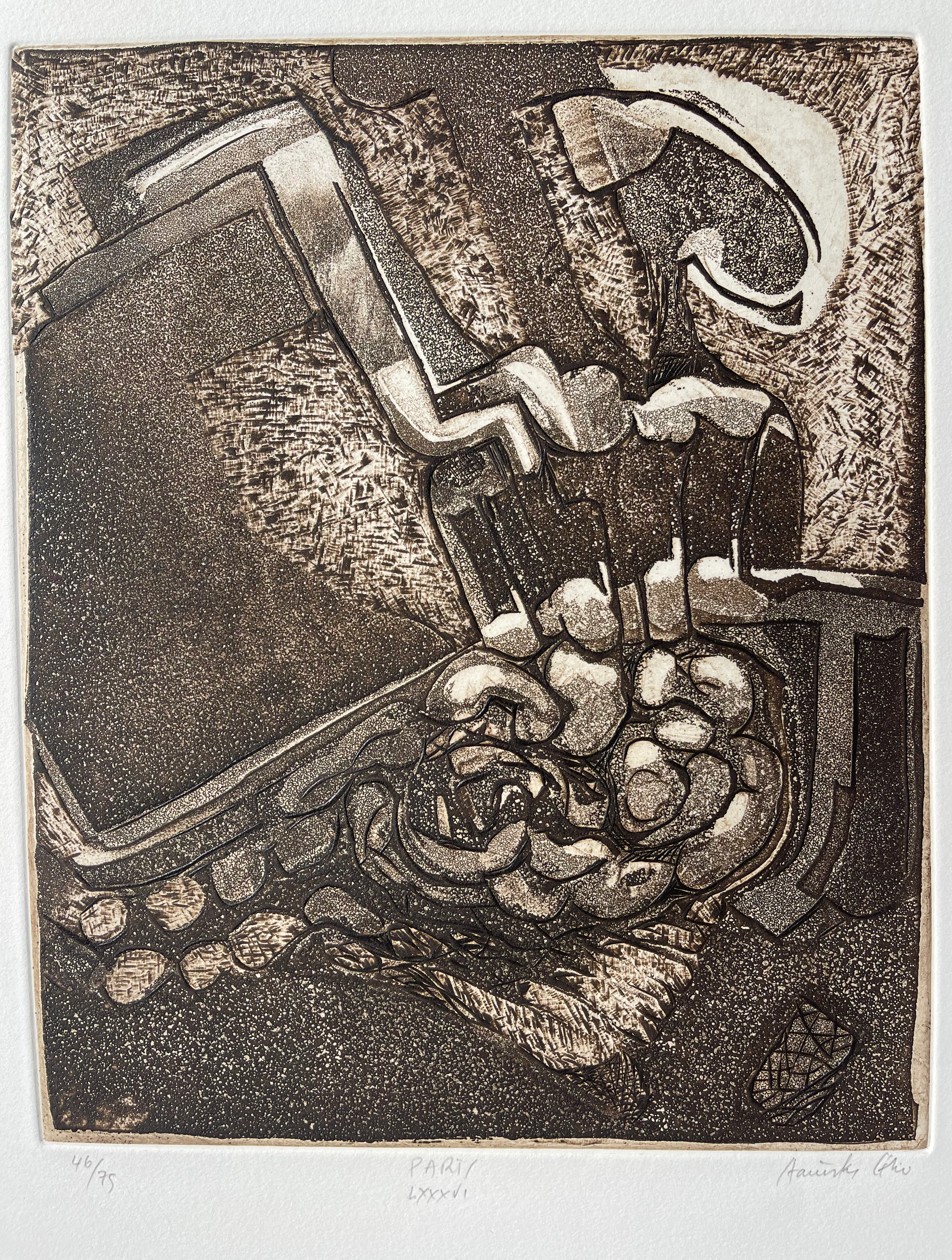 Stanislas LELIO - Paris LXXXVI 1986 - Eau forte numérotée & signée
