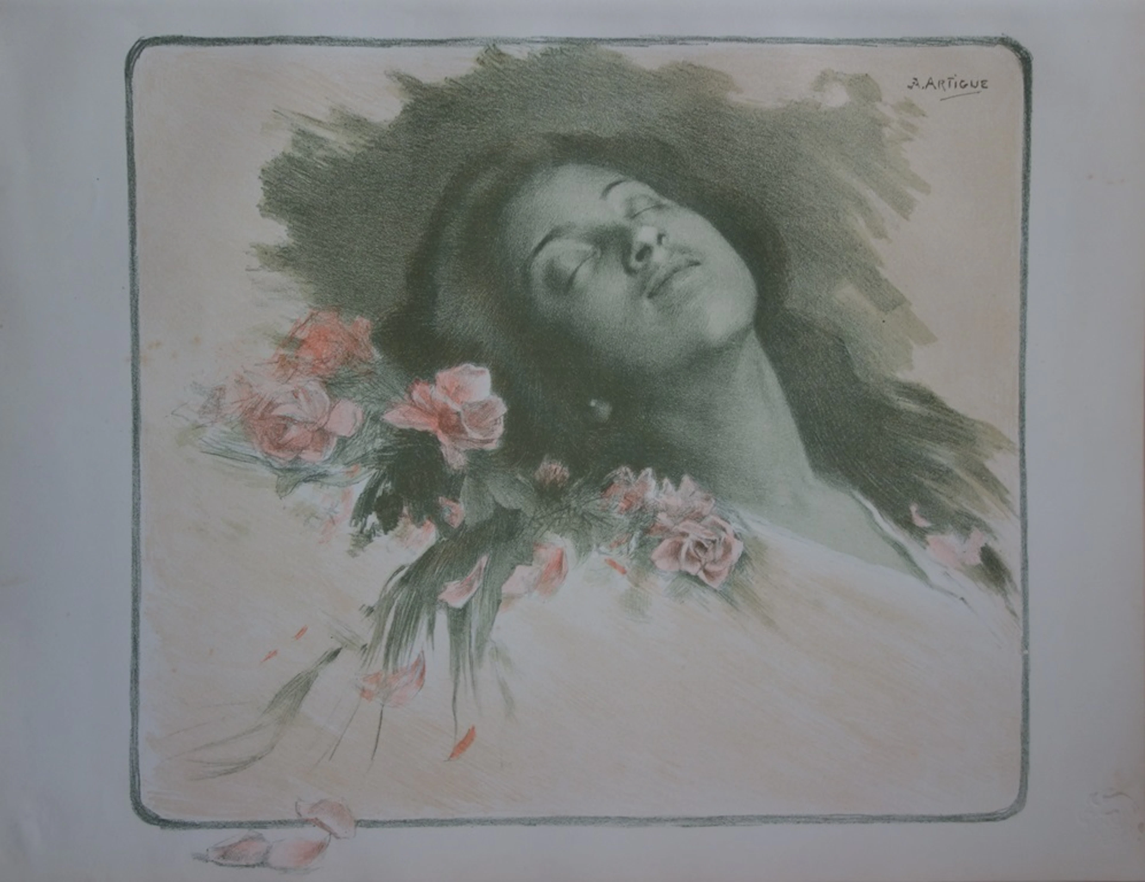 Albert-Émile Artigue - Albine , Lithographie originale signée (1897)
