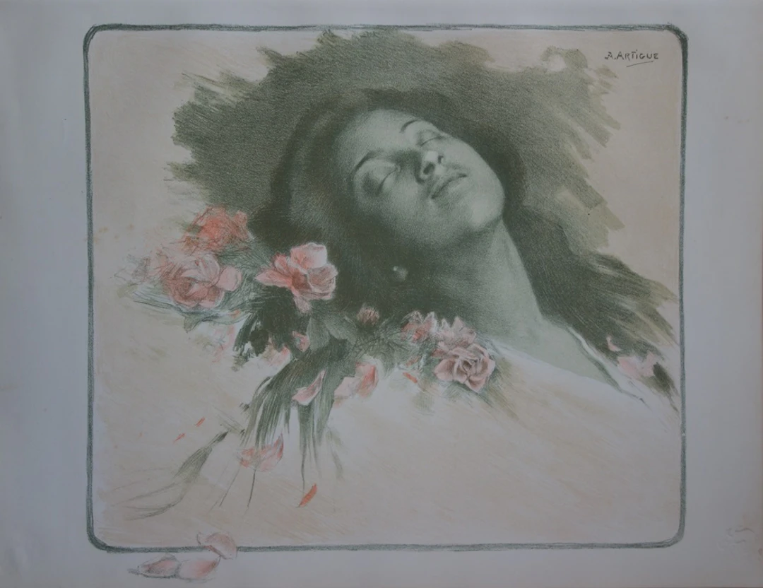 Albert-Émile Artigue - Albine , Lithographie originale signée (1897)