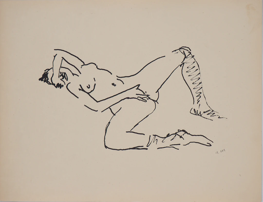 Albert MARQUET - Onanisme, 1925 - Lithographie originale signée