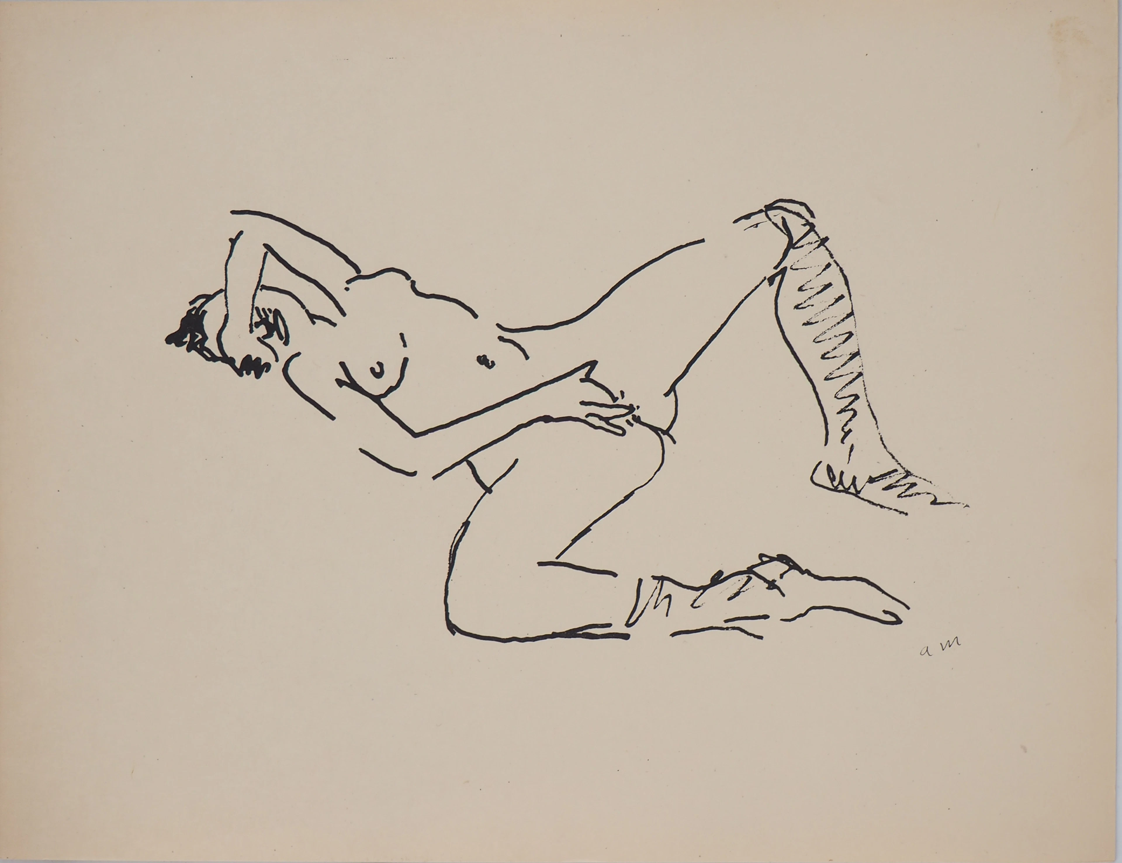 Albert MARQUET - Onanisme, 1925 - Lithographie originale signée