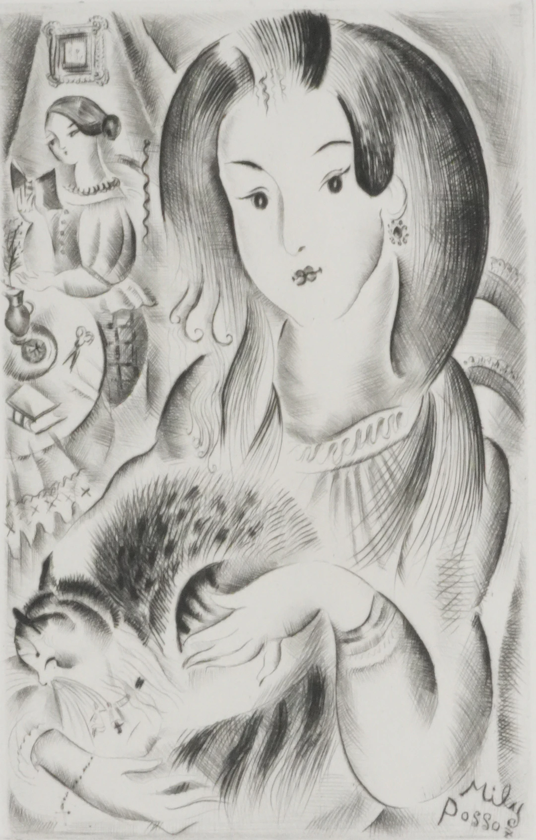 Mily POSSOZ : La sérénité - Gravure originale signée