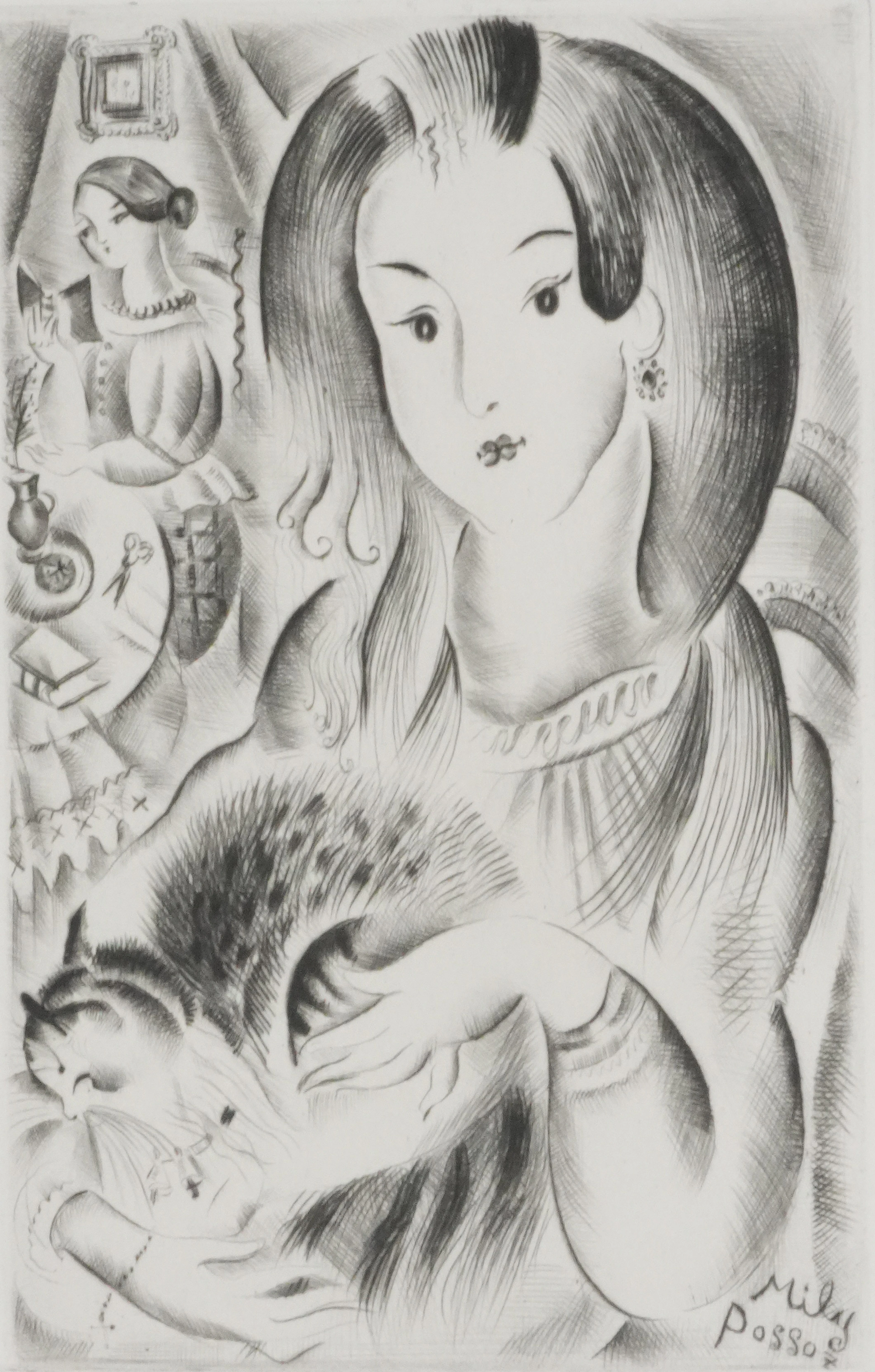 Mily POSSOZ : La sérénité - Gravure originale signée