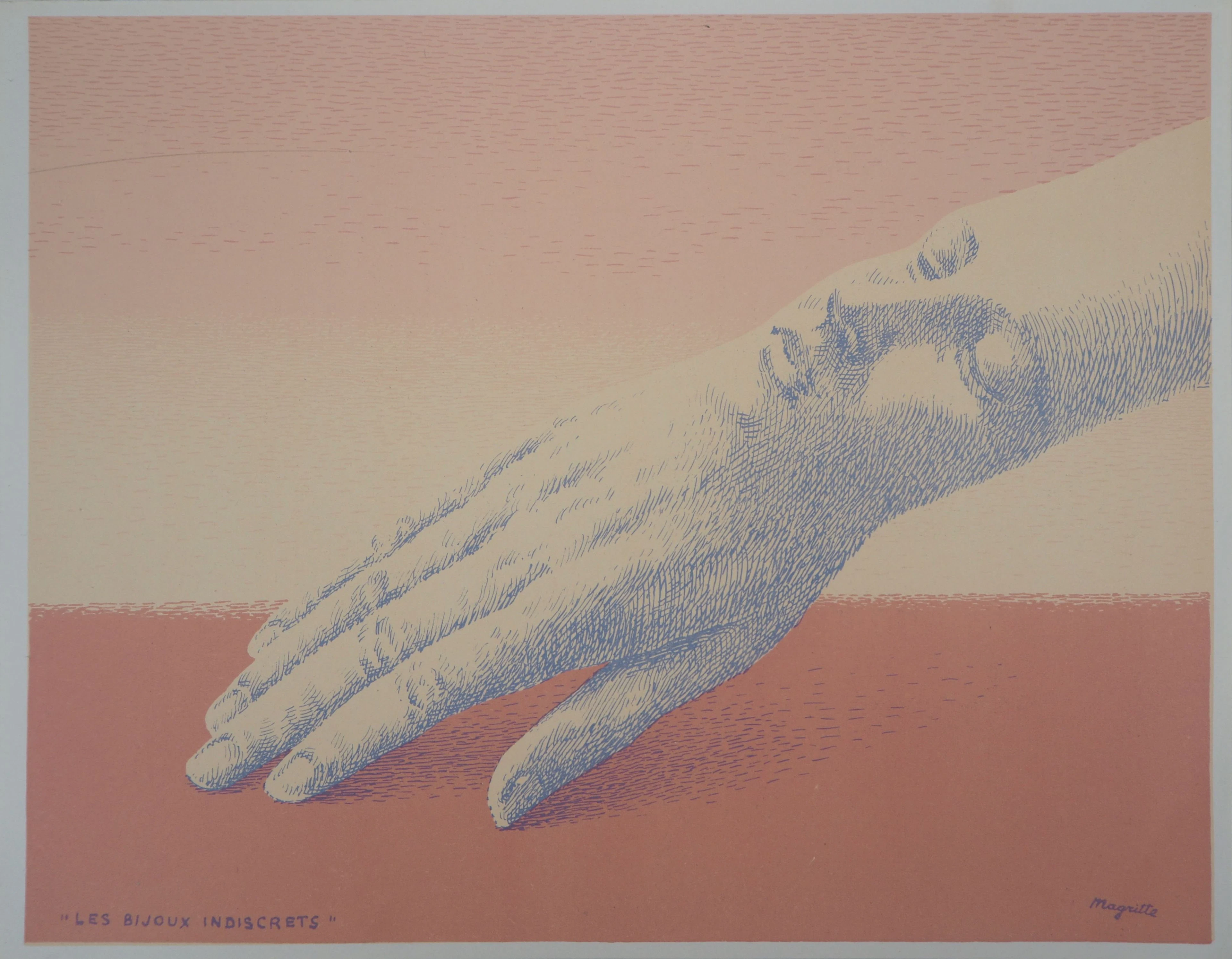 René MAGRITTE : Les bijoux indiscrets, Lithographie originale signée