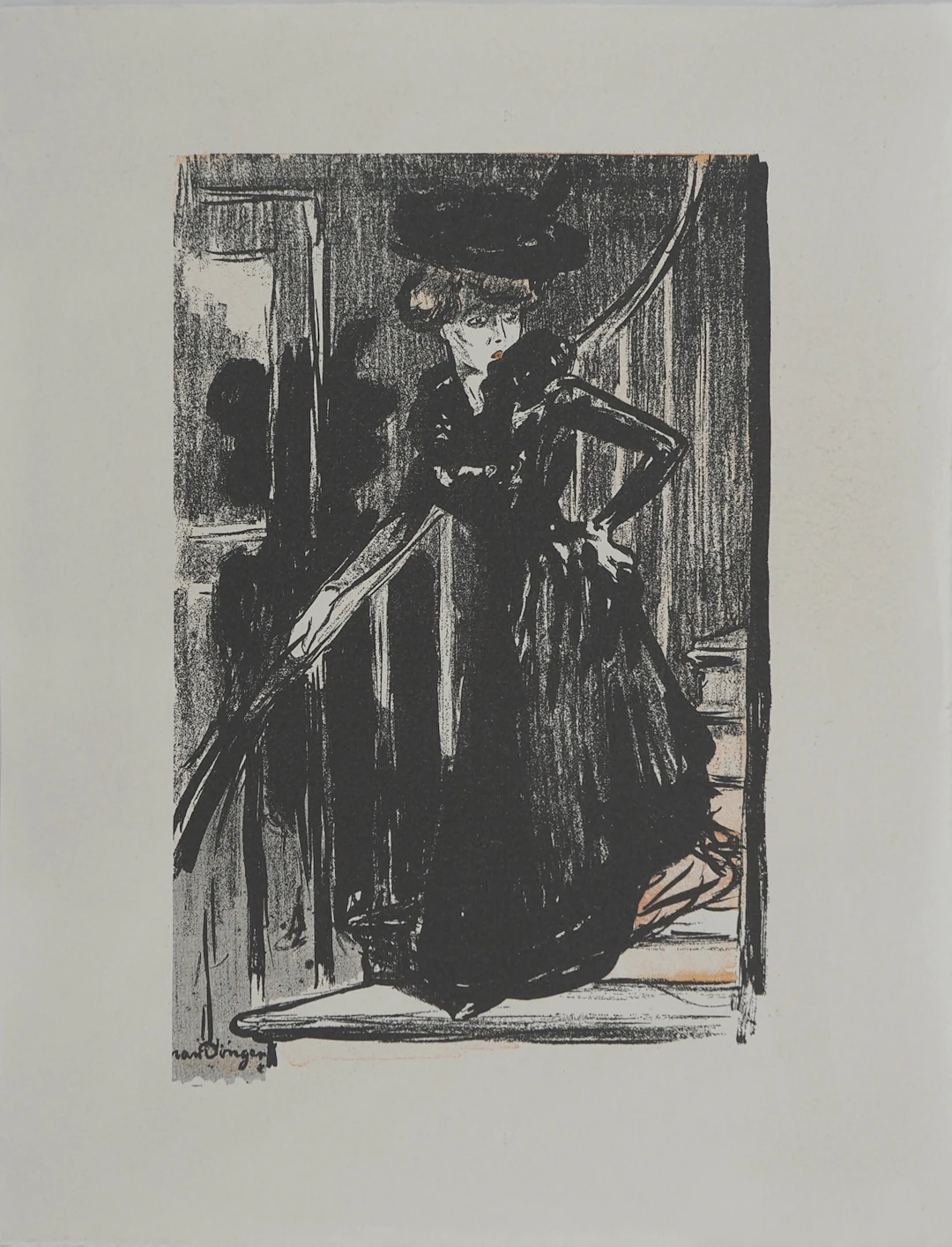 Kees VAN DONGEN (d’après) : Femme au chapeau, Lithographie