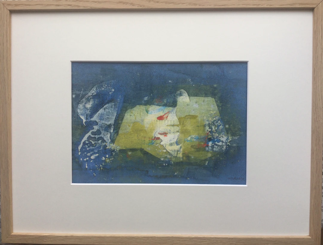 Jean NEUBERTH (1915-1996) - Composition, vers 1980 - Technique mixte sur carton