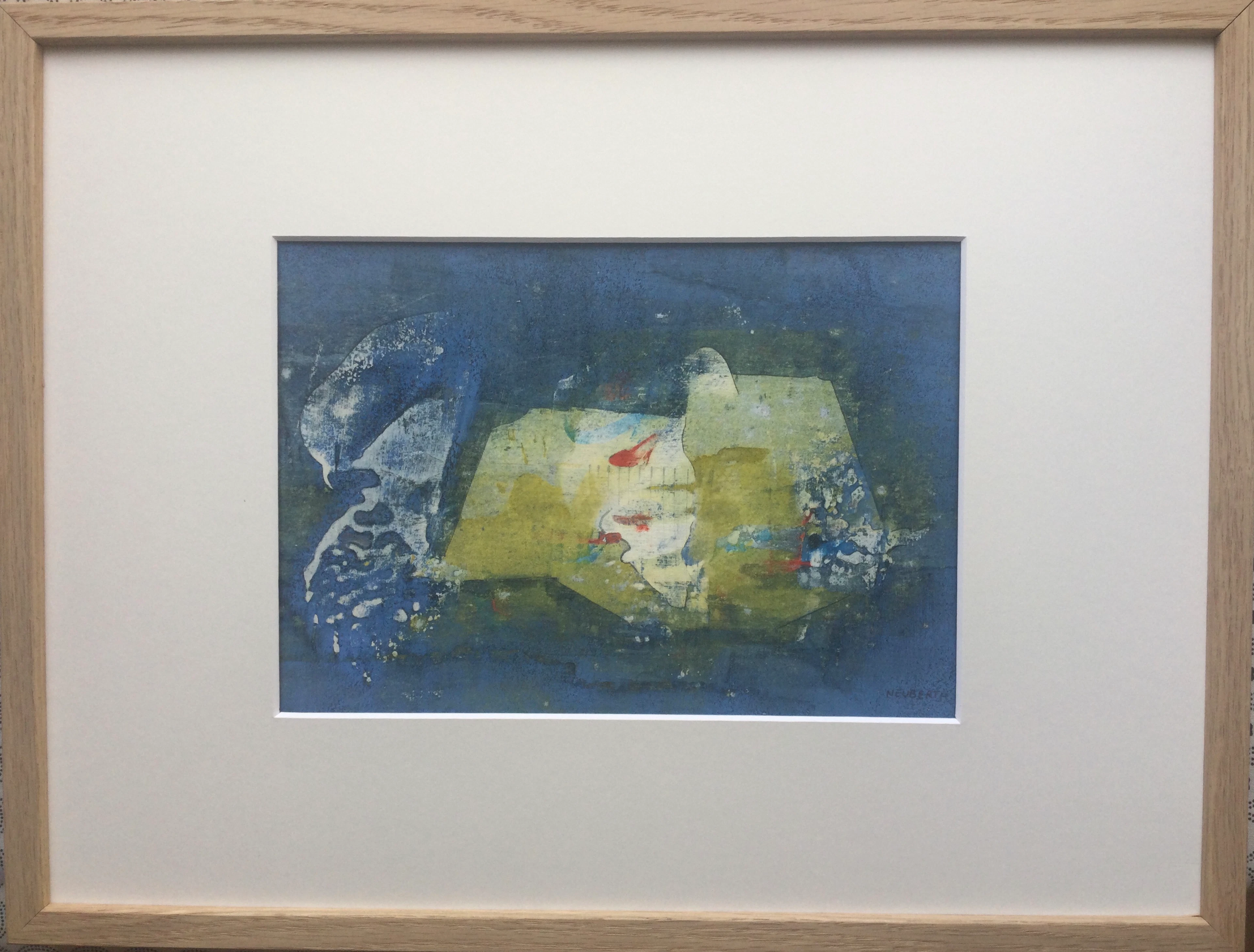 Jean NEUBERTH (1915-1996) - Composition, vers 1980 - Technique mixte sur carton