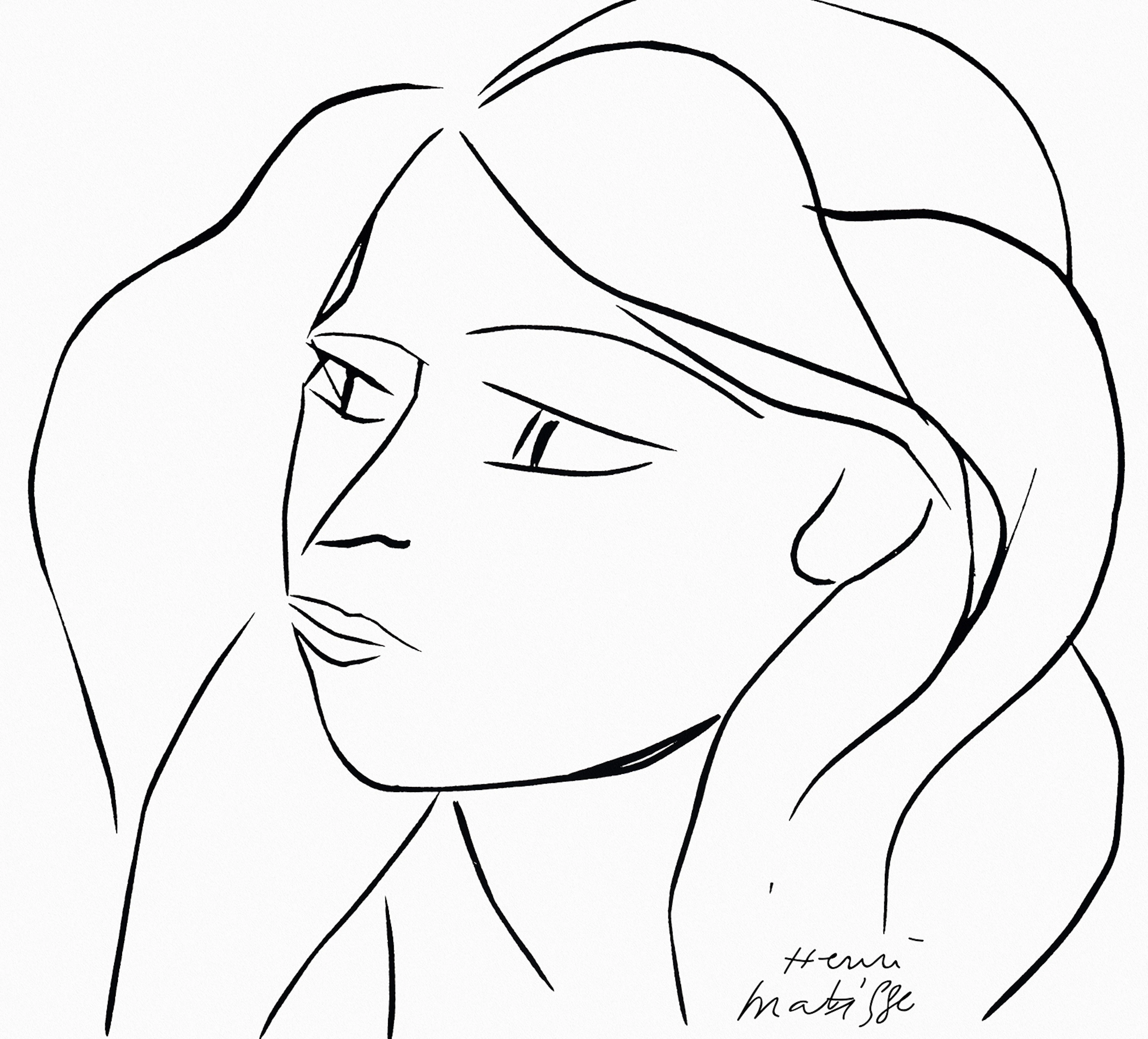Henri Matisse (d’après), La chevelure, sérigraphie signée, numérotée