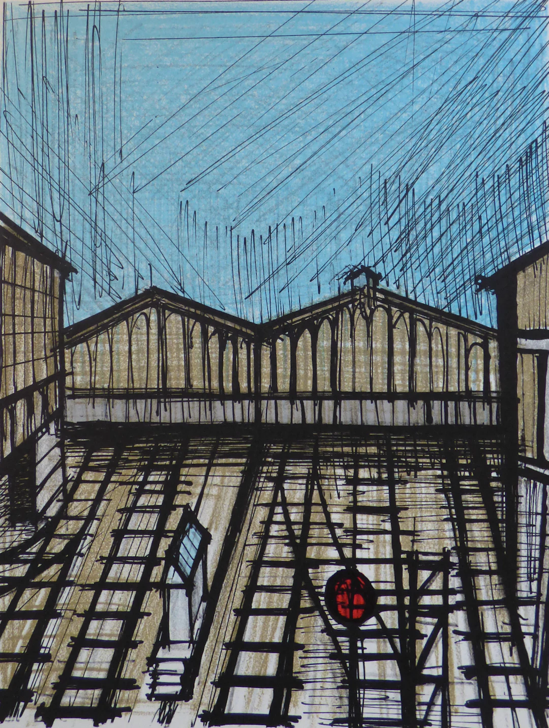 Bernard BUFFET - La Gare, 1960 - Lithographie originale