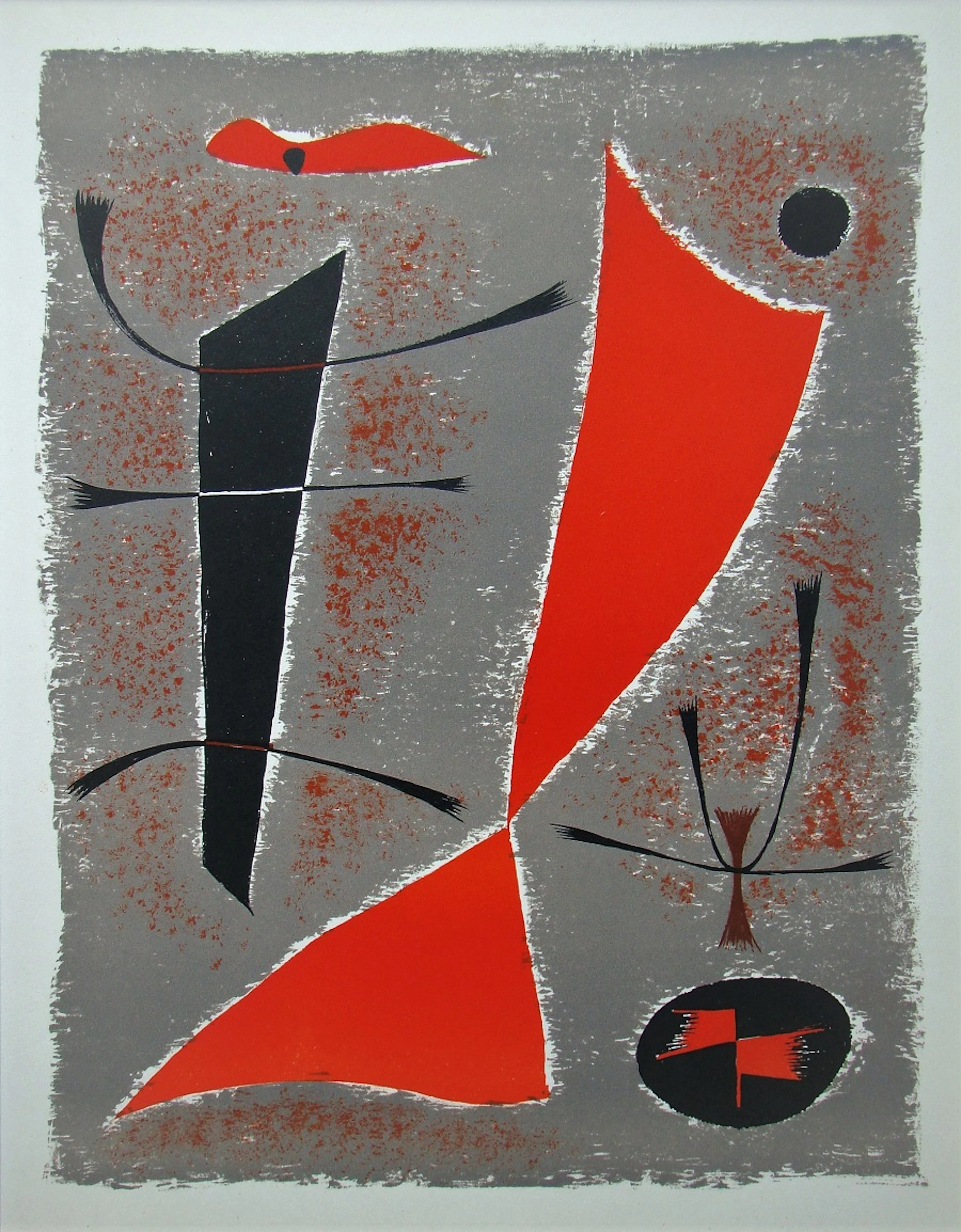 Gustave SINGIER - Composition abstraite, 1955 - Lithographie originale