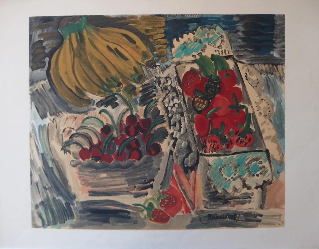 Raoul DUFY (d’après) - Nature morte aux bananes, Lithographie signée
