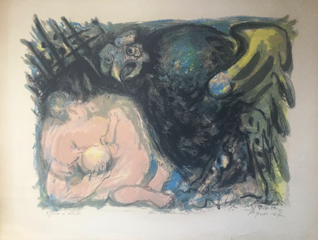 Edouard PIGNON - Sans titre, 1967 - Lithographie originale signée
