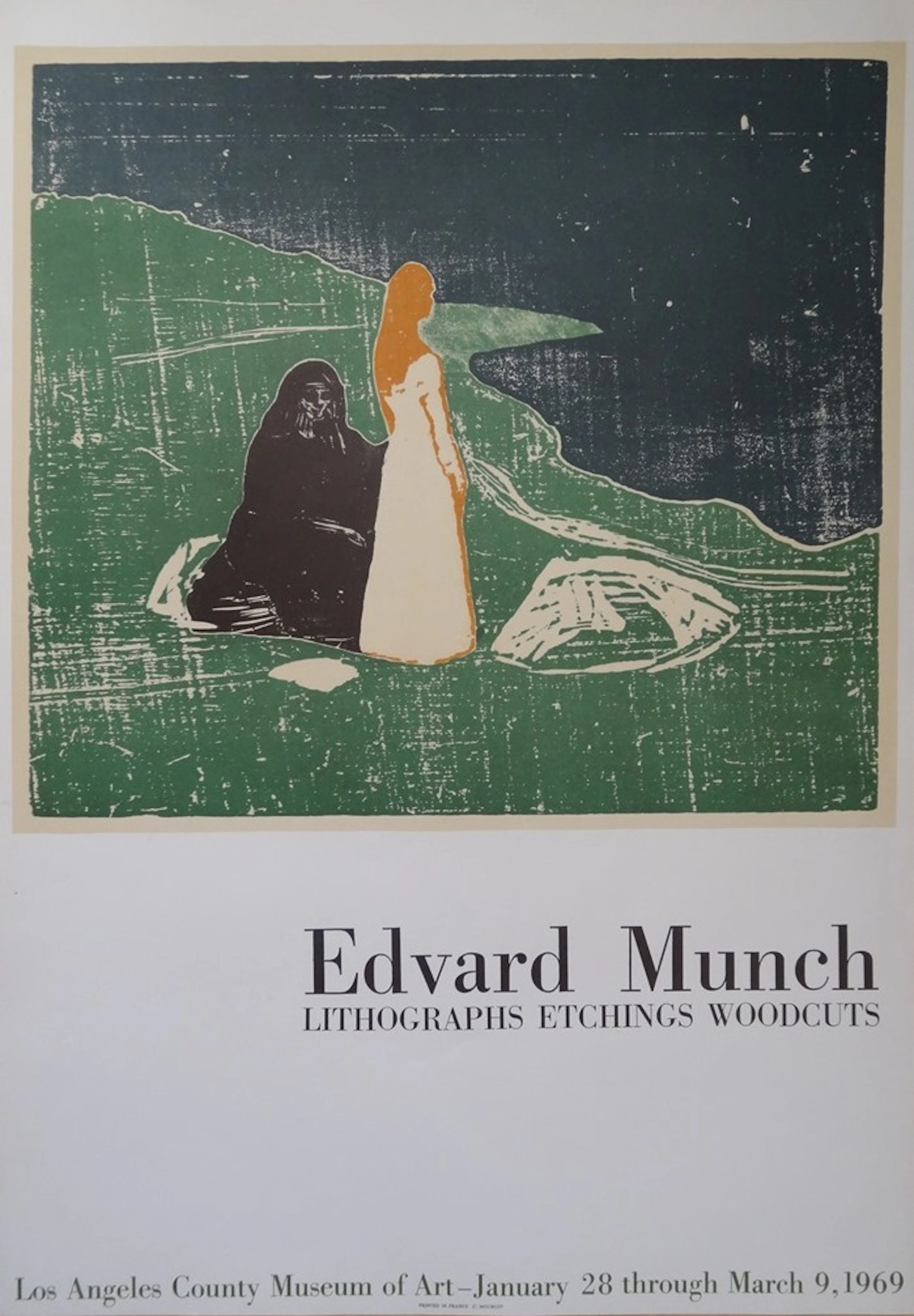 Edvard MUNCH : Jeunesse et vieillesse, Affiche en lithographie originale