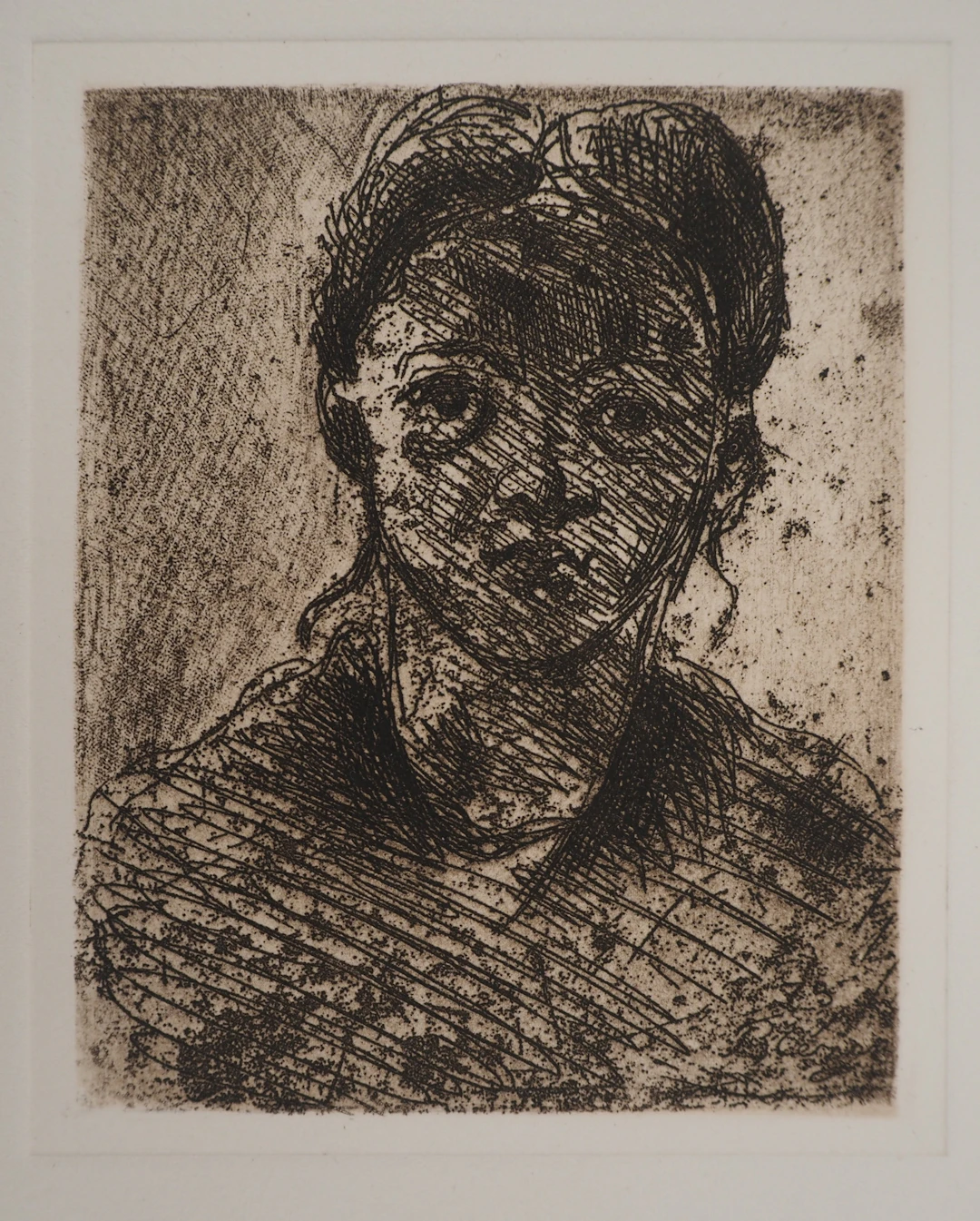 Paul CEZANNE : Portrait de jeune fille , Gravure originale signée