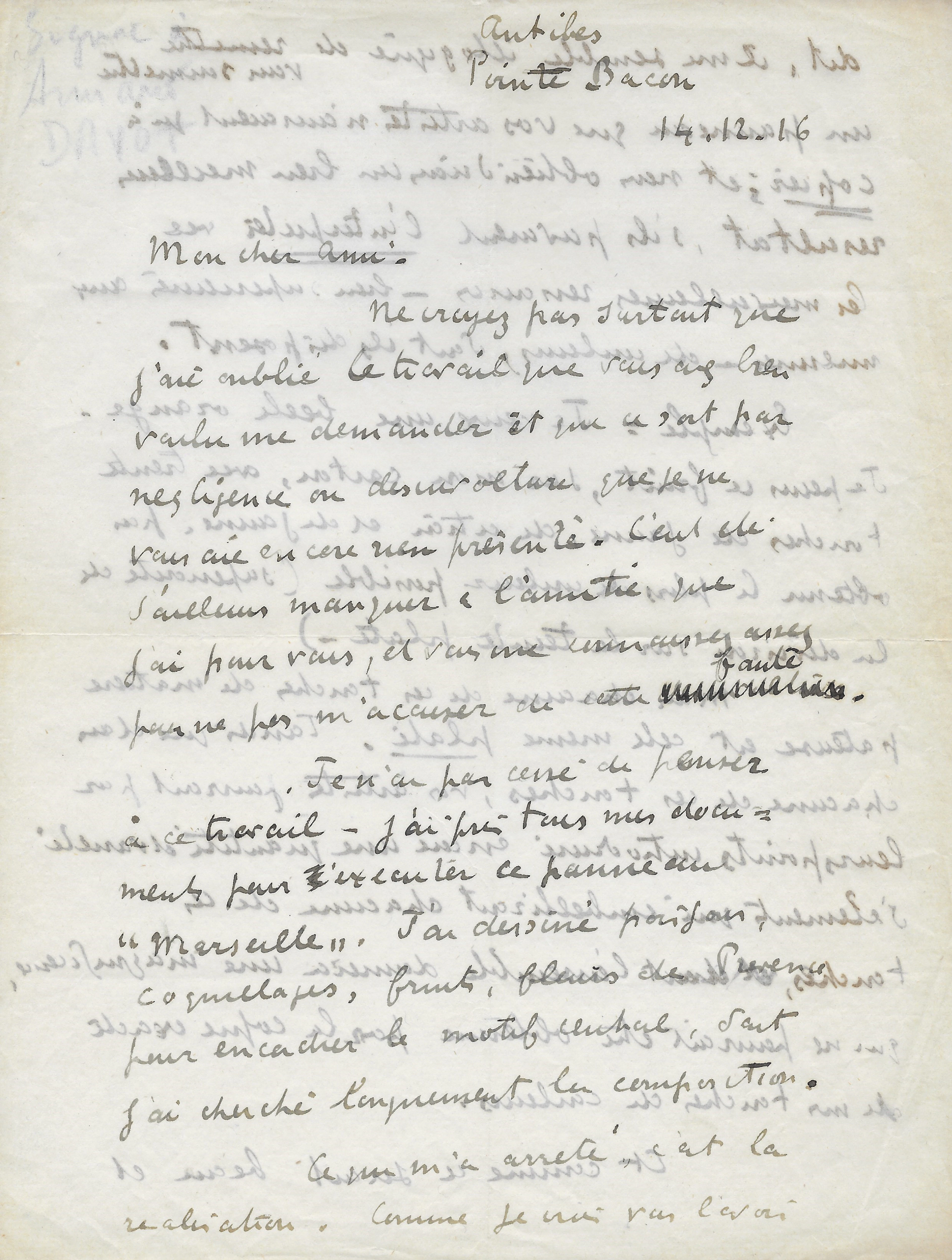 Paul SIGNAC - Lettre autographe signée