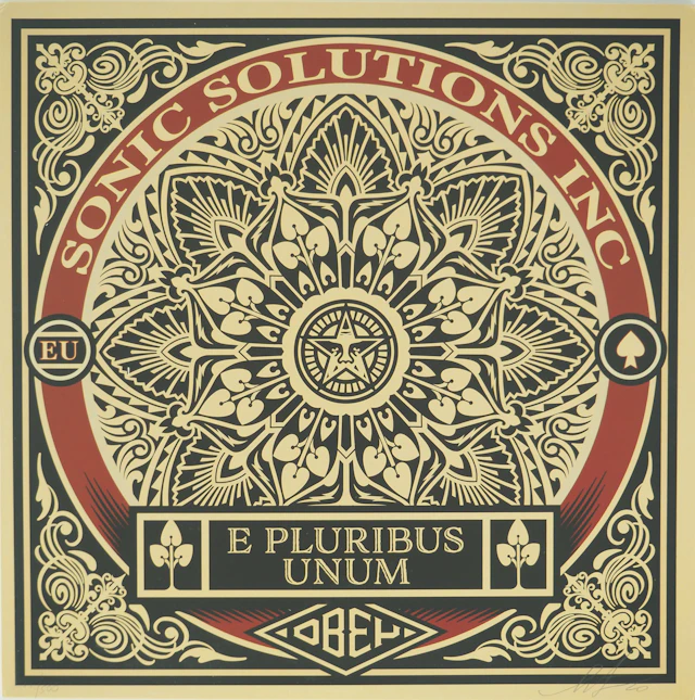 Shepard FAIREY (OBEY) : E pluribus unum - Vinyle signé