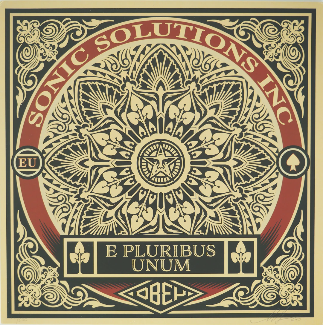 Shepard FAIREY (OBEY) : E pluribus unum - Vinyle signé