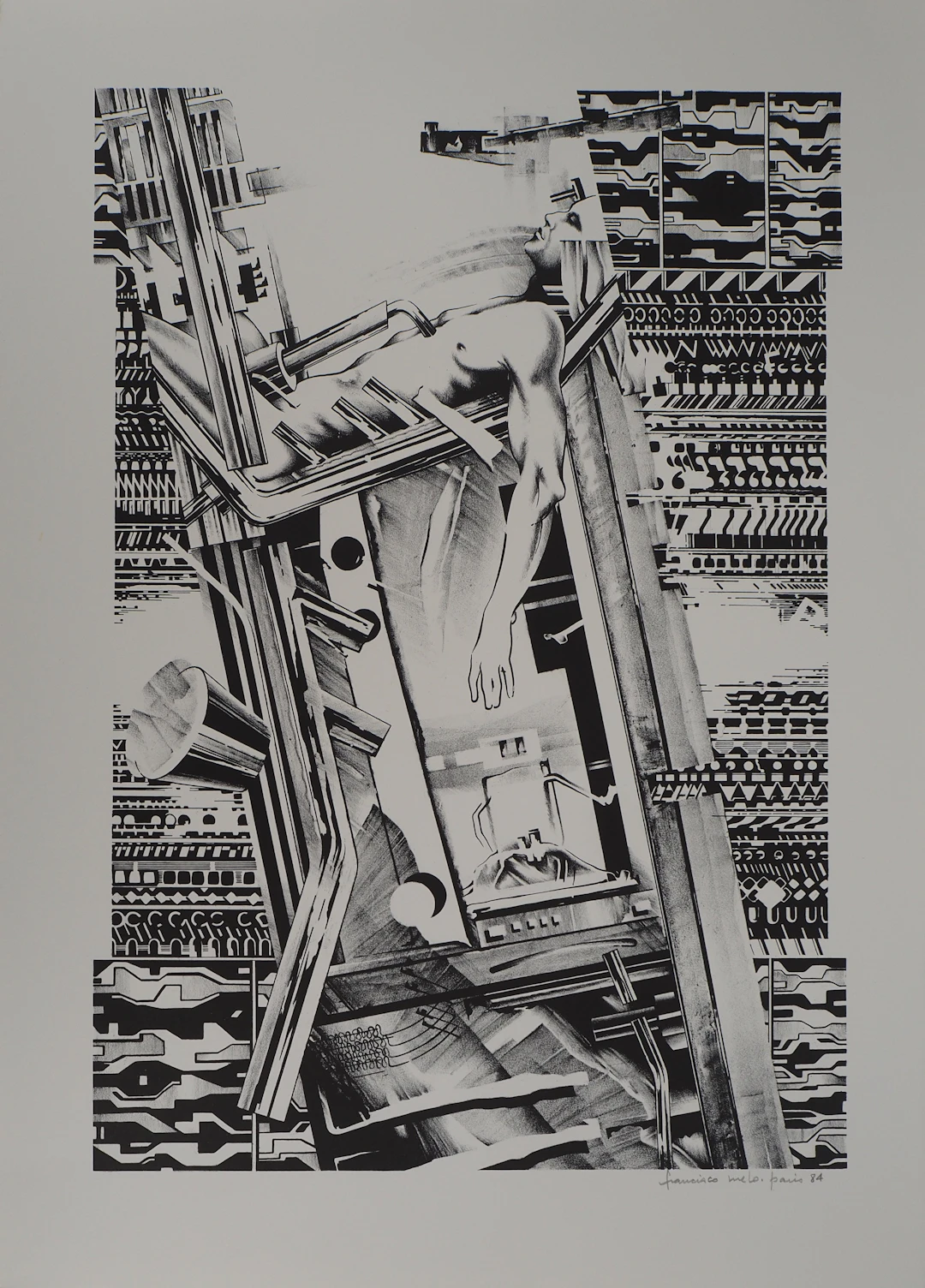 Francisco MELO : Homme du futur - Lithographie originale signée