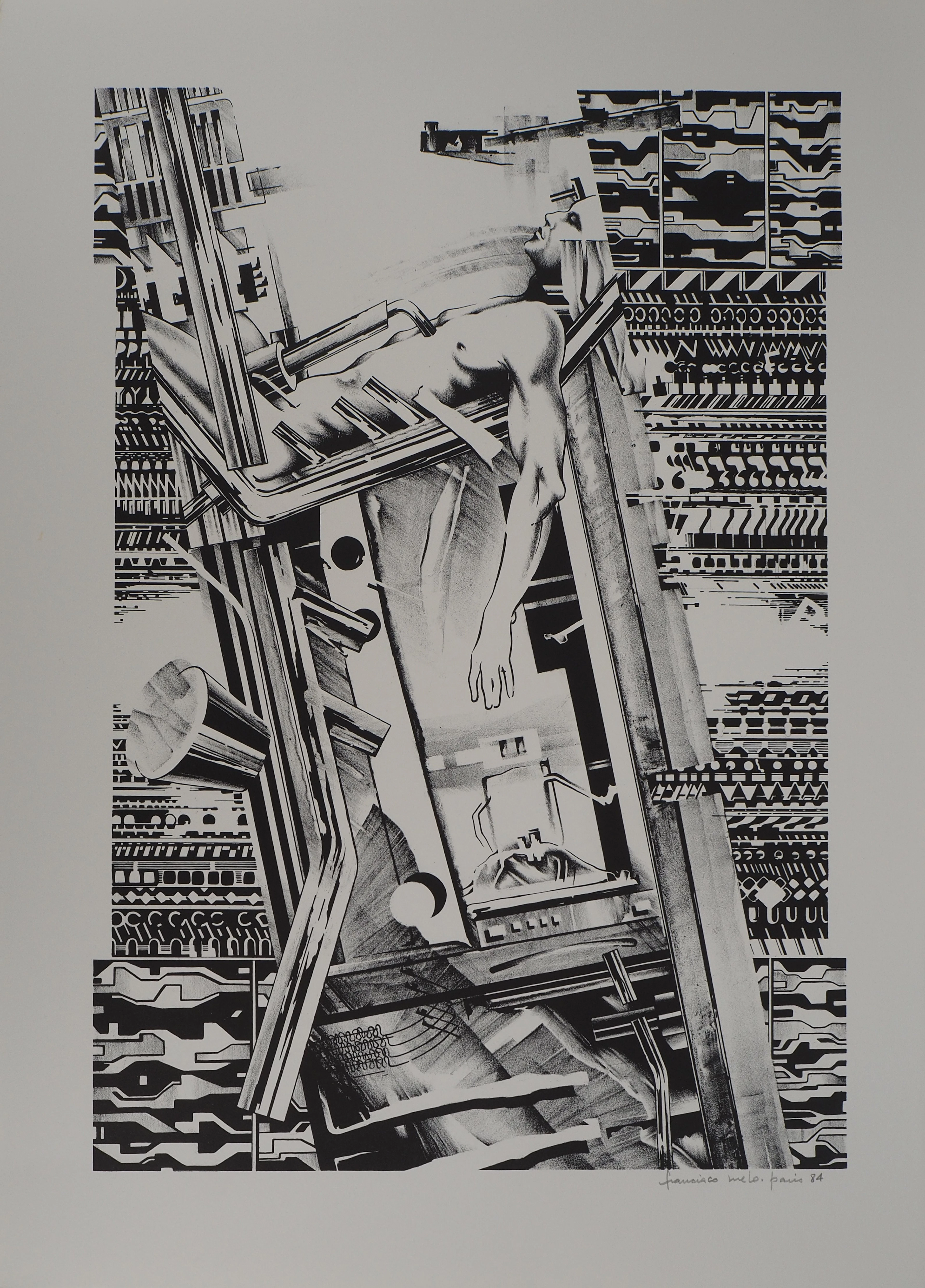 Francisco MELO : Homme du futur - Lithographie originale signée