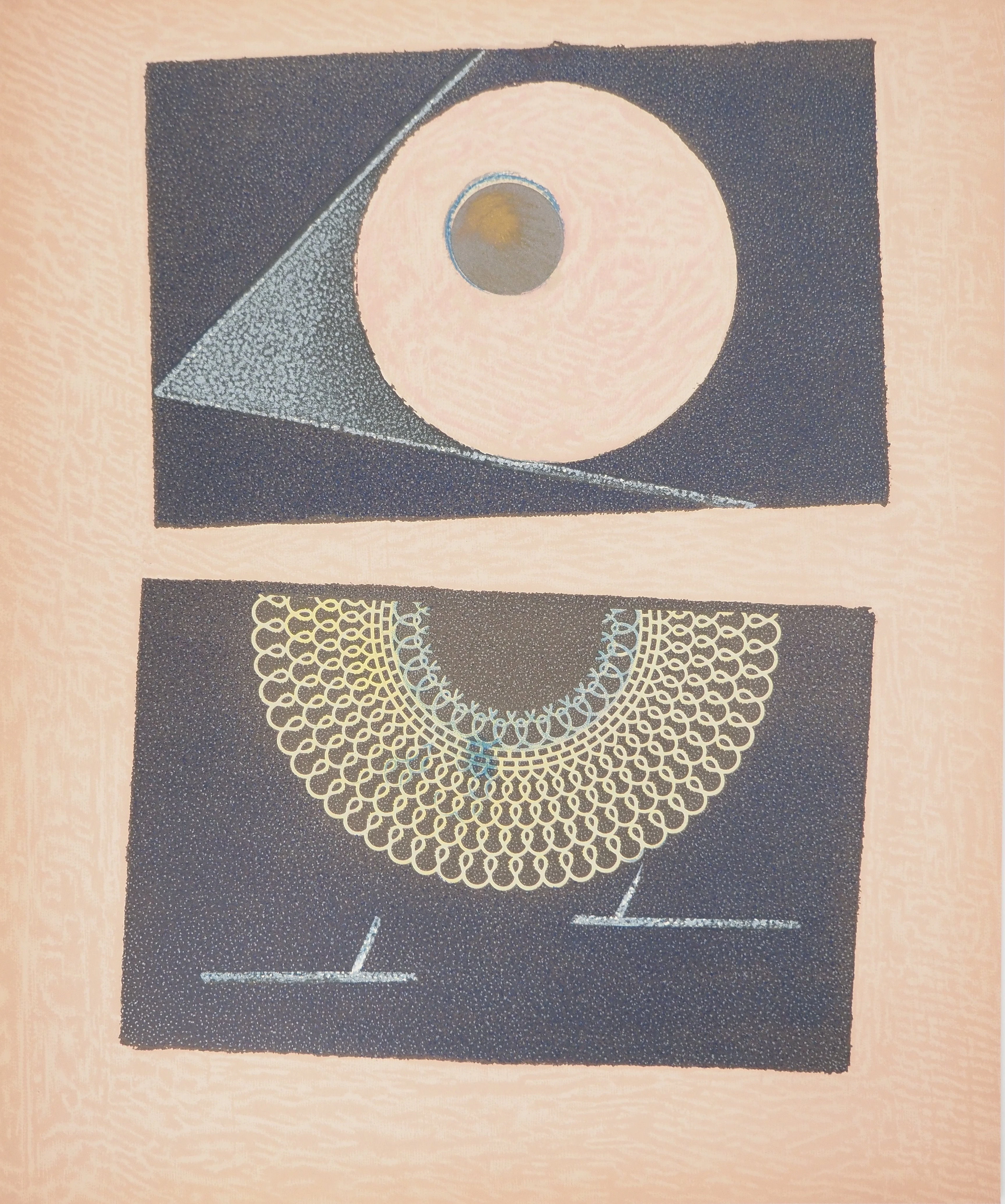 Max ERNST : Oiseau géométrique, Lithographie originale