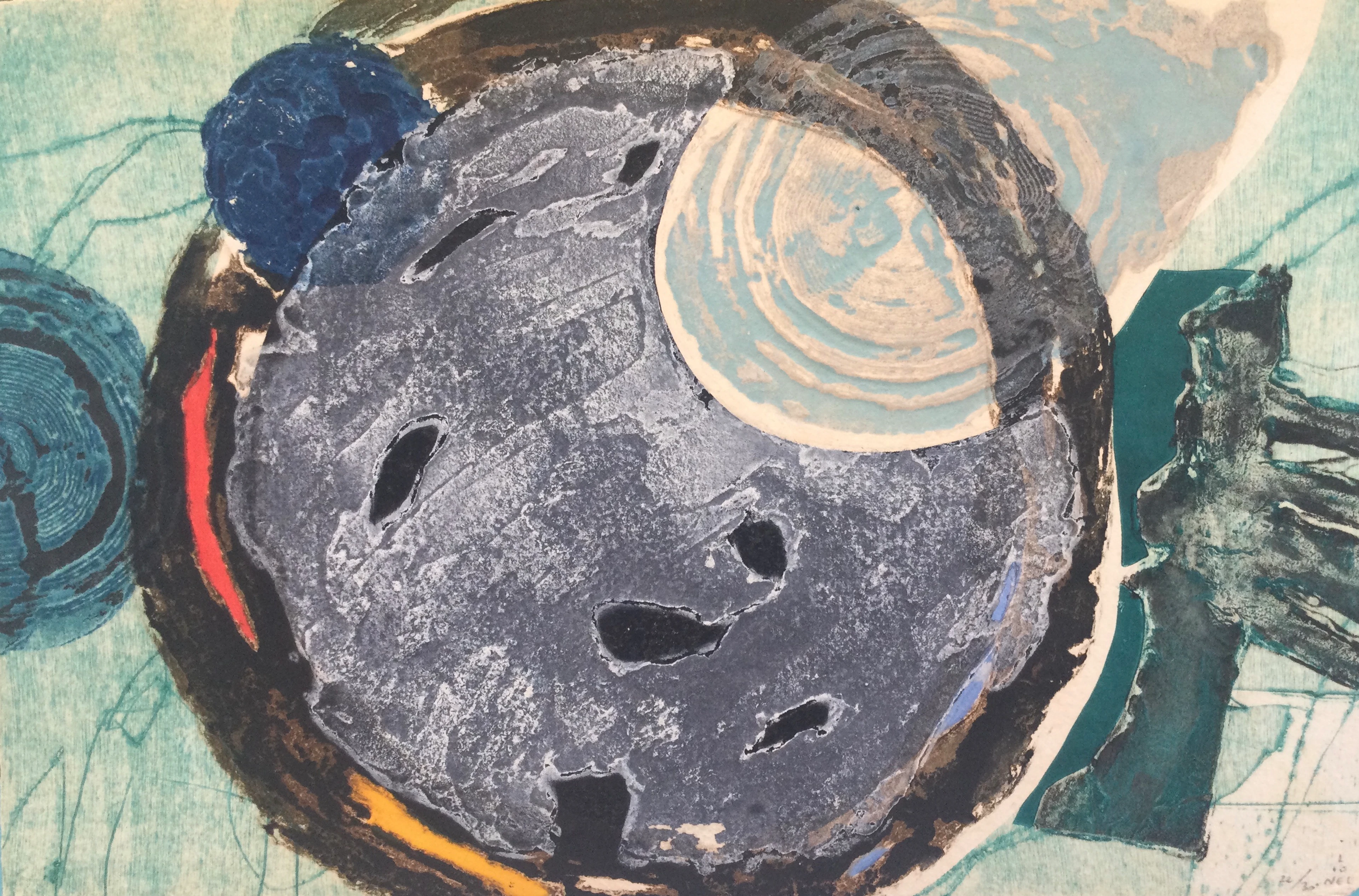 Lionel PEROTTE, dit LIONEL - Composition - Gravure au carborundum signée