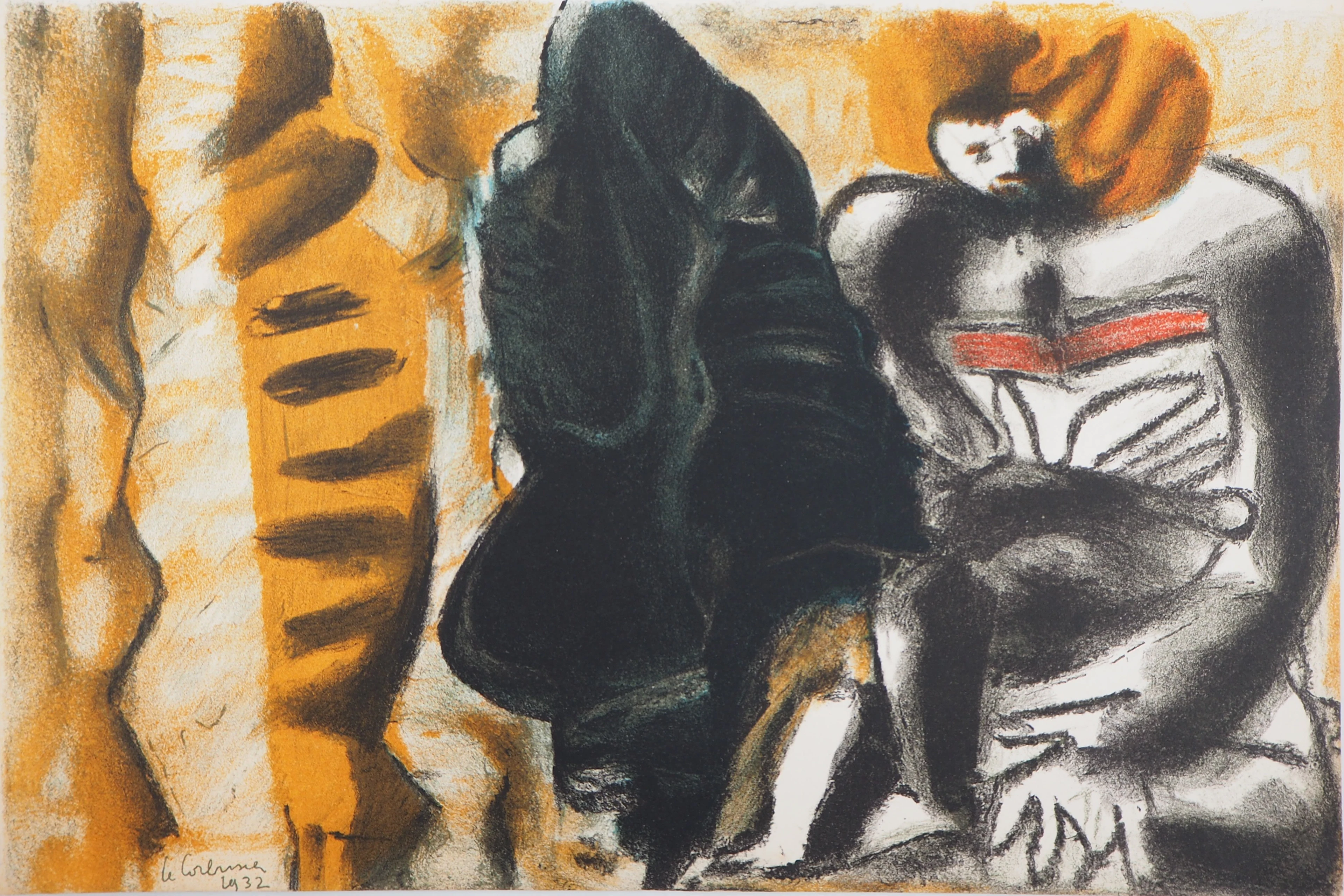 Le CORBUSIER - L’Homme et l’Ombre, 1938 - Lithographie