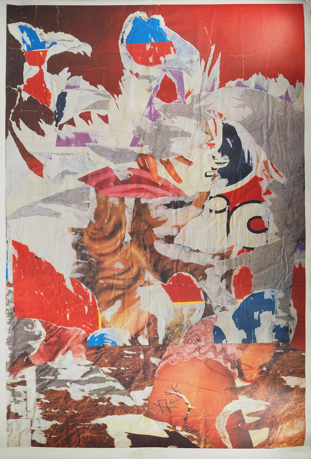 Mimmo ROTELLA : Affiches lacérées, La Main de la Liberté - Offset Lithographie