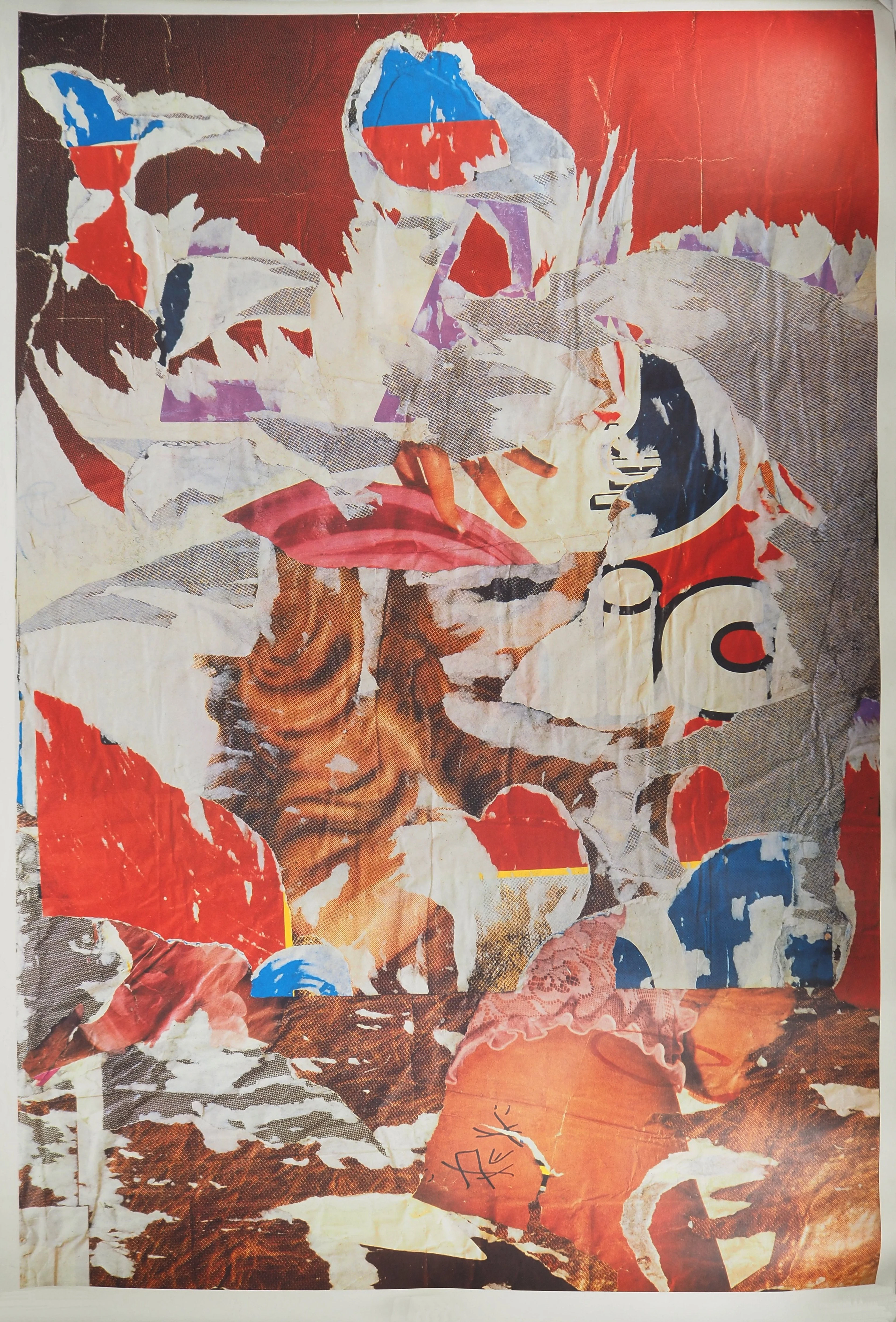 Mimmo ROTELLA : Affiches lacérées, La Main de la Liberté - Offset Lithographie