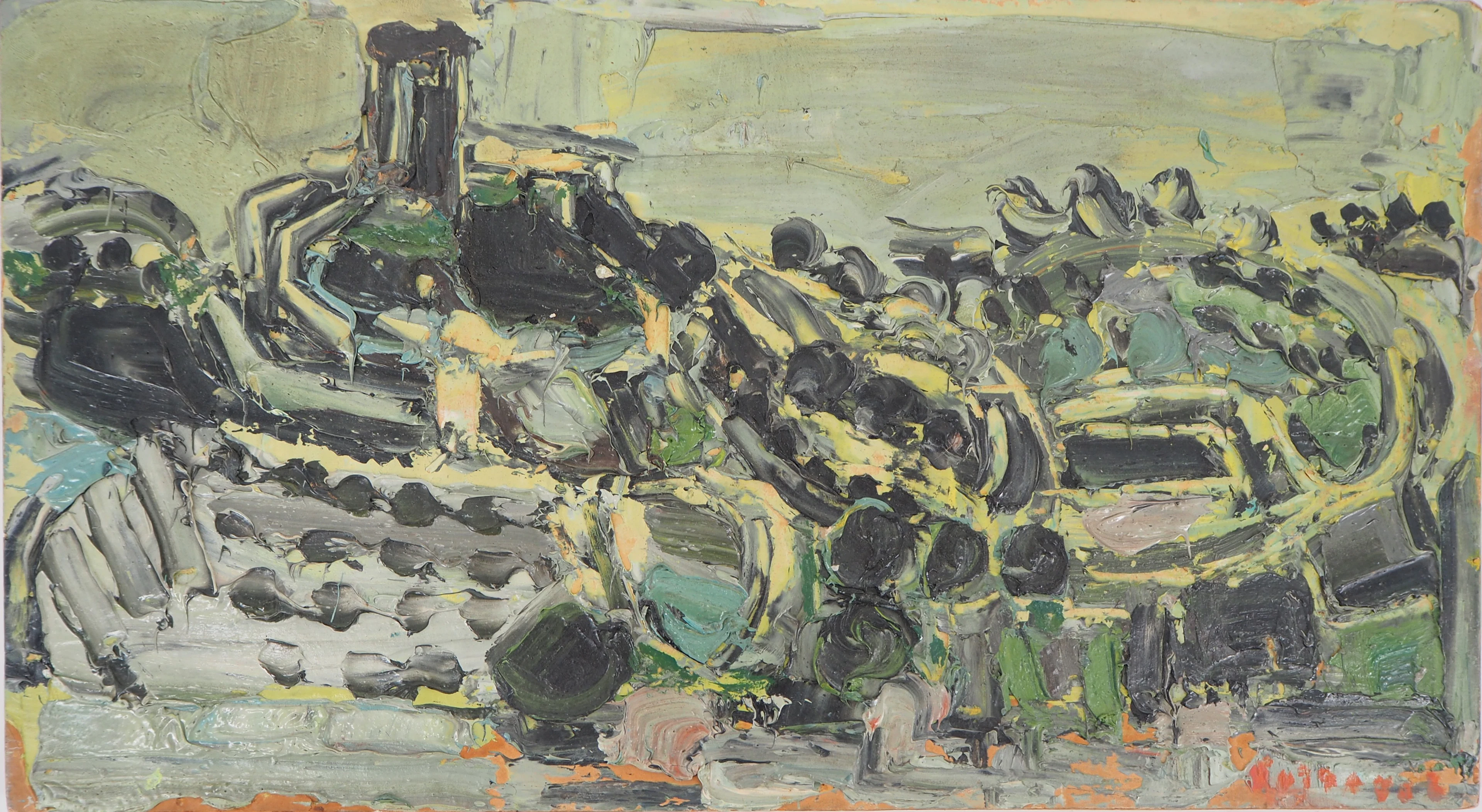 André COTTAVOZ : Italie, La Toscane, 1961 - Huile sur panneau signée