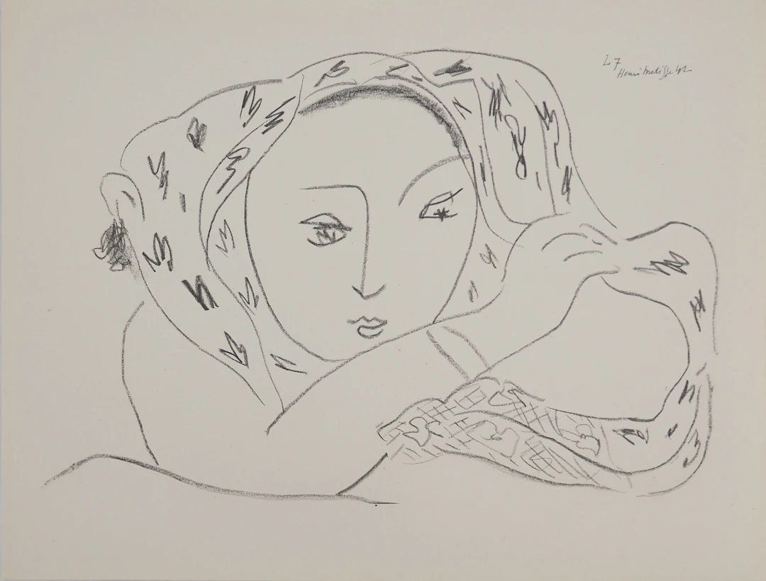 Henri MATISSE : L'attente, Lithographie signée