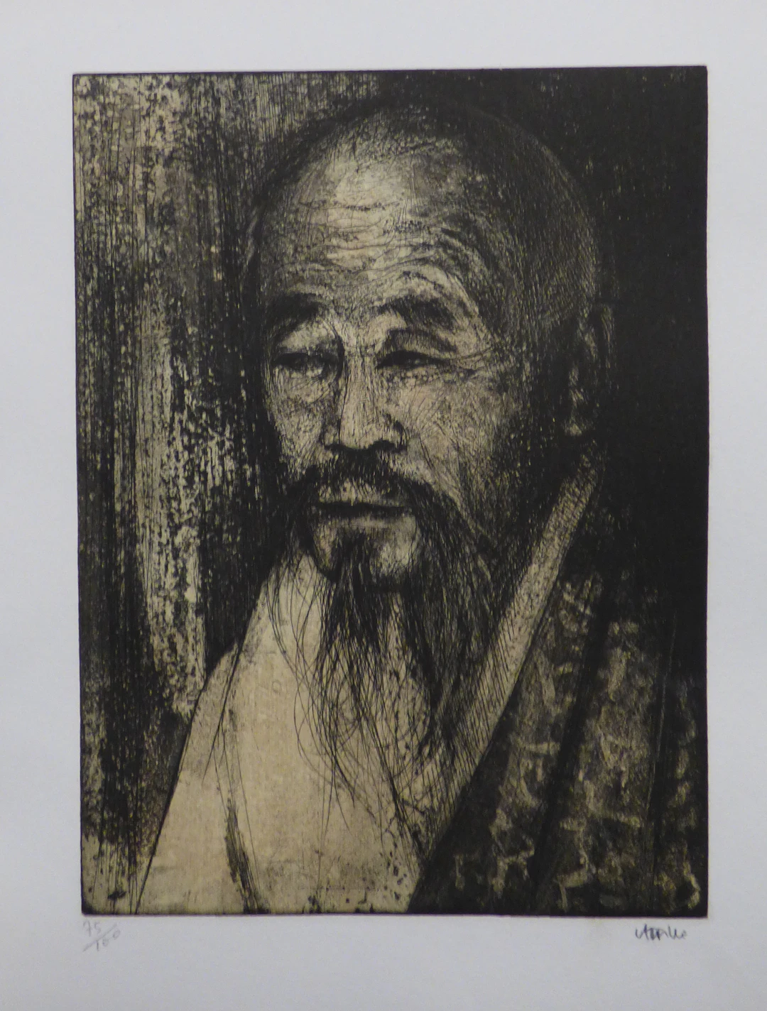 Pierre LAFFILLÉ - Lao Tseu, 1992 - Lithographie originale signée au crayon
