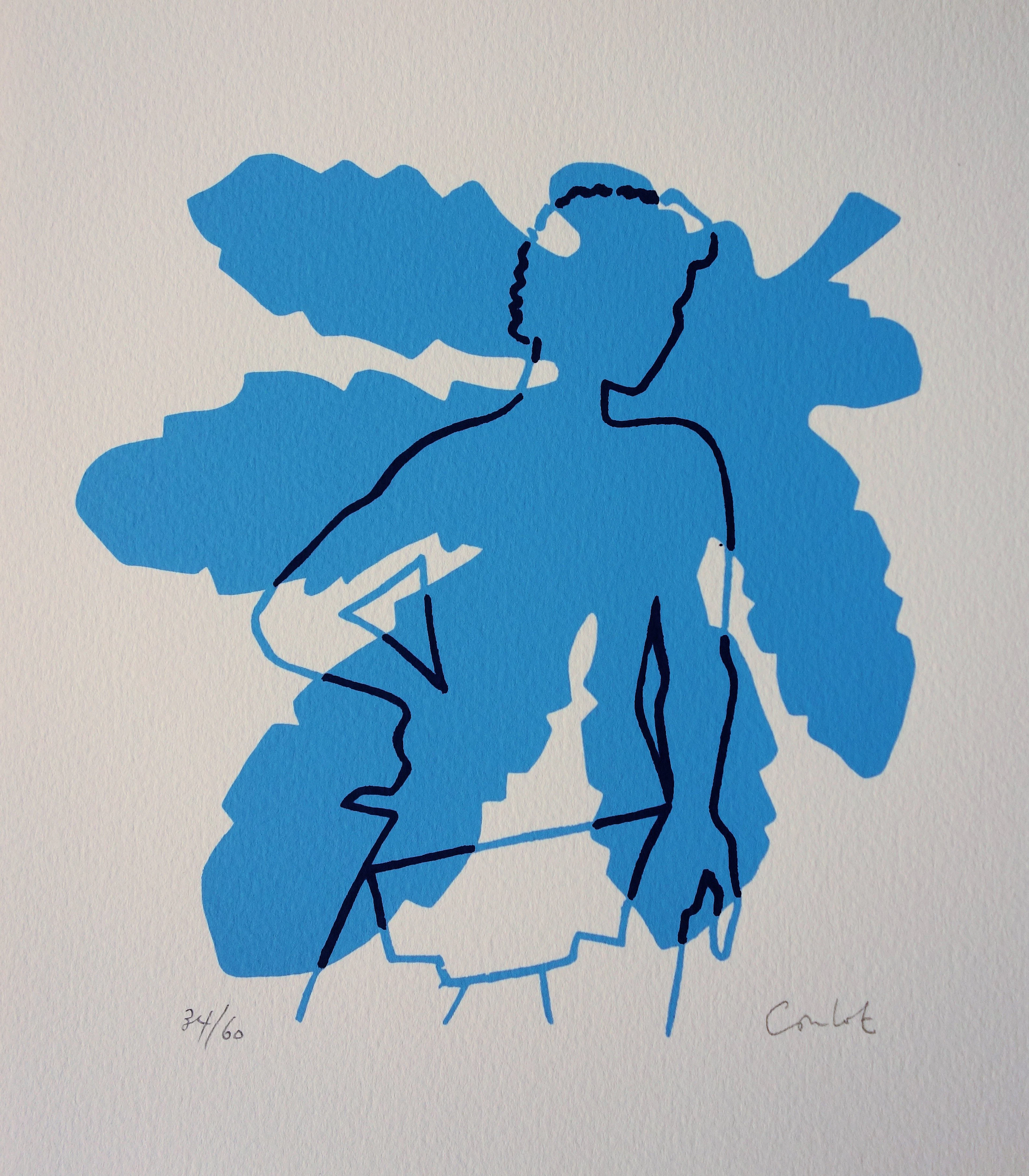 Jean COULOT : L’Homme et le Chêne, Sérigraphie originale signée