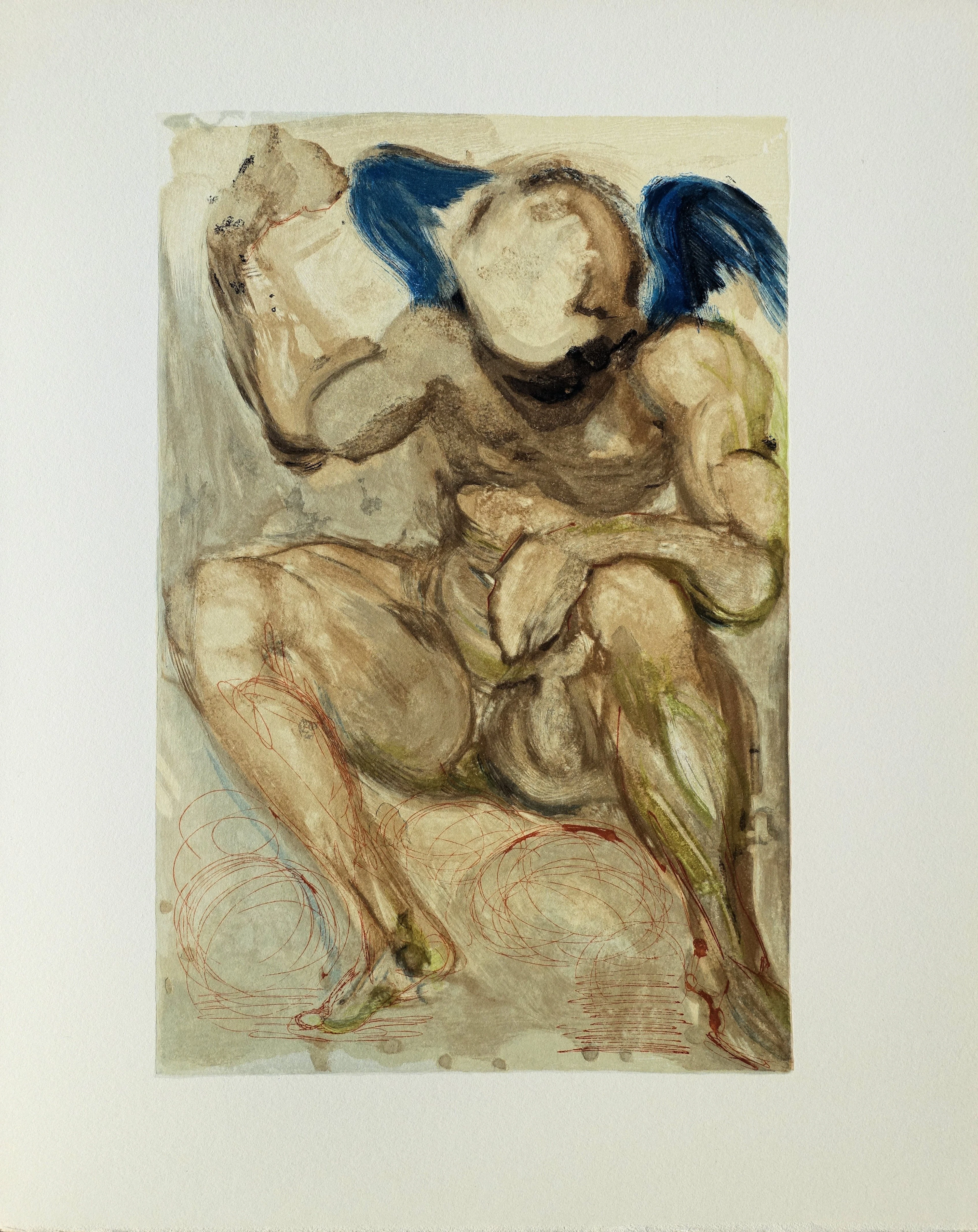Salvador DALI : L’envie, Bois gravé original