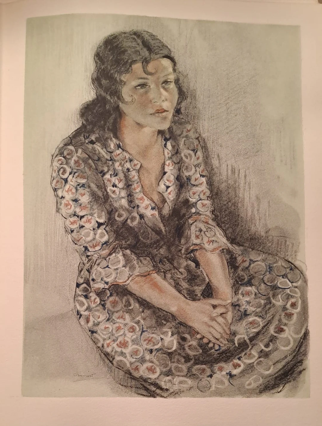 Edouard Jules Chimot - Rêverie - Lithographie originale signée