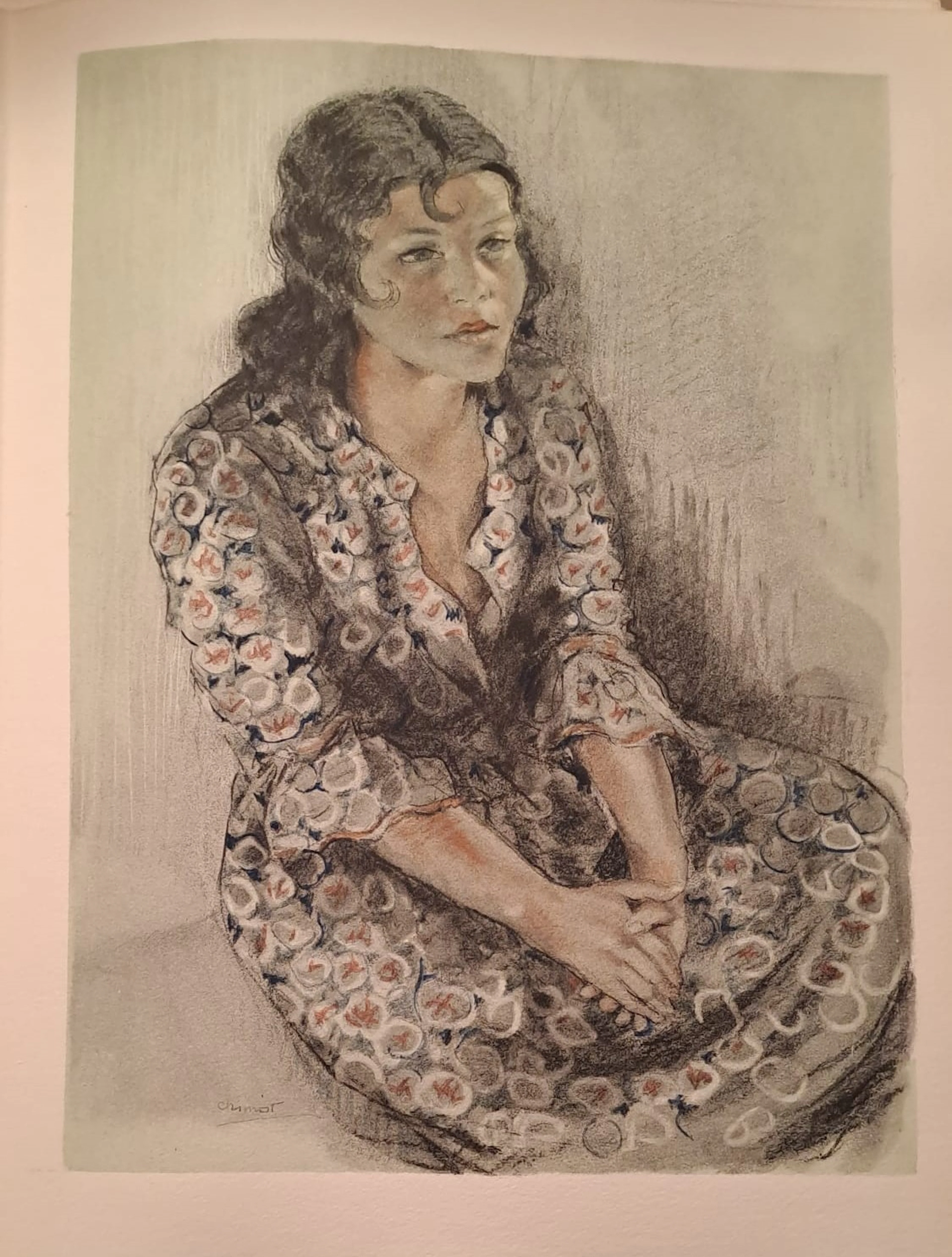 Edouard Jules Chimot - Rêverie - Lithographie originale signée