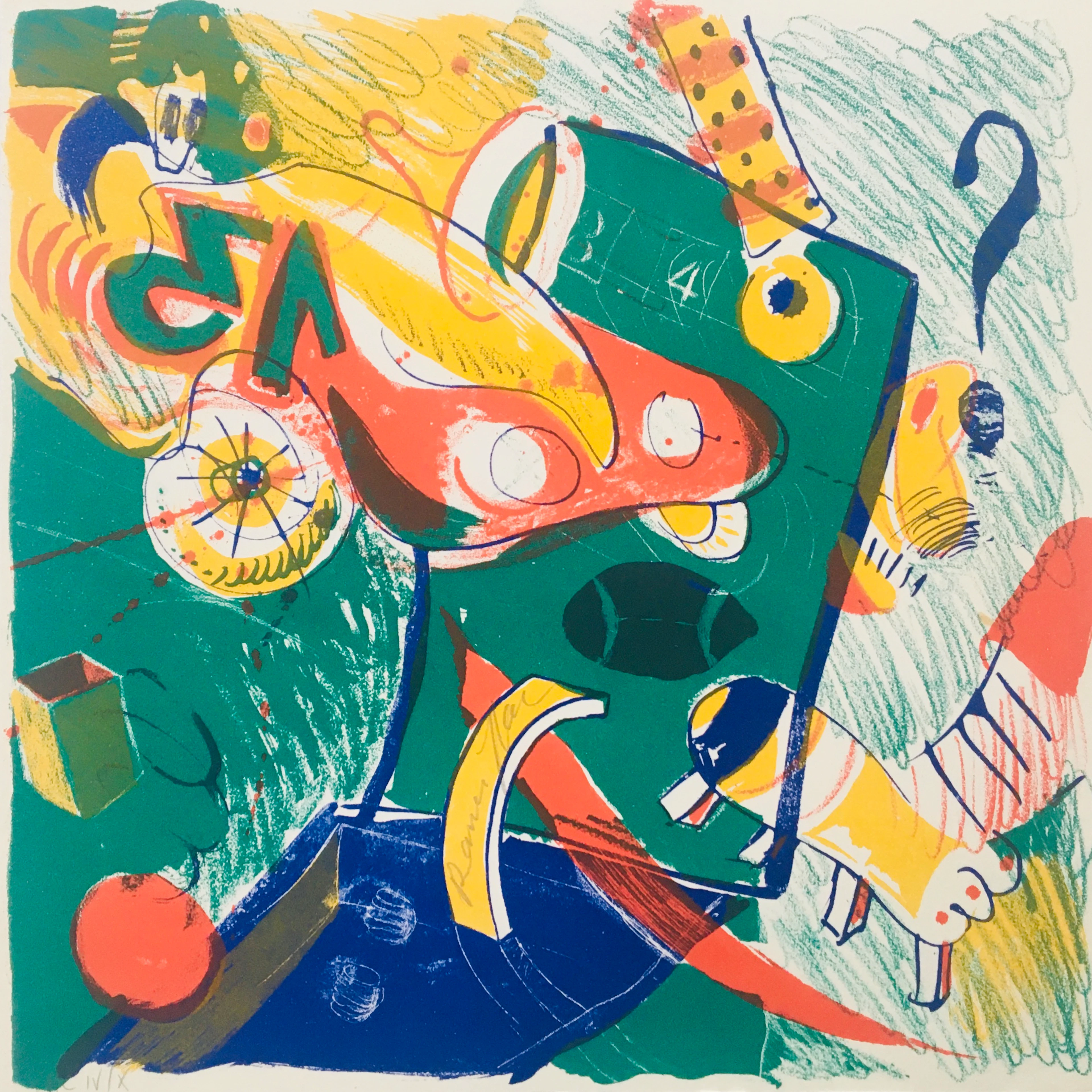 Bernard RANCILLAC - Sans-titre, 1964 - Lithographie originale signée au crayon