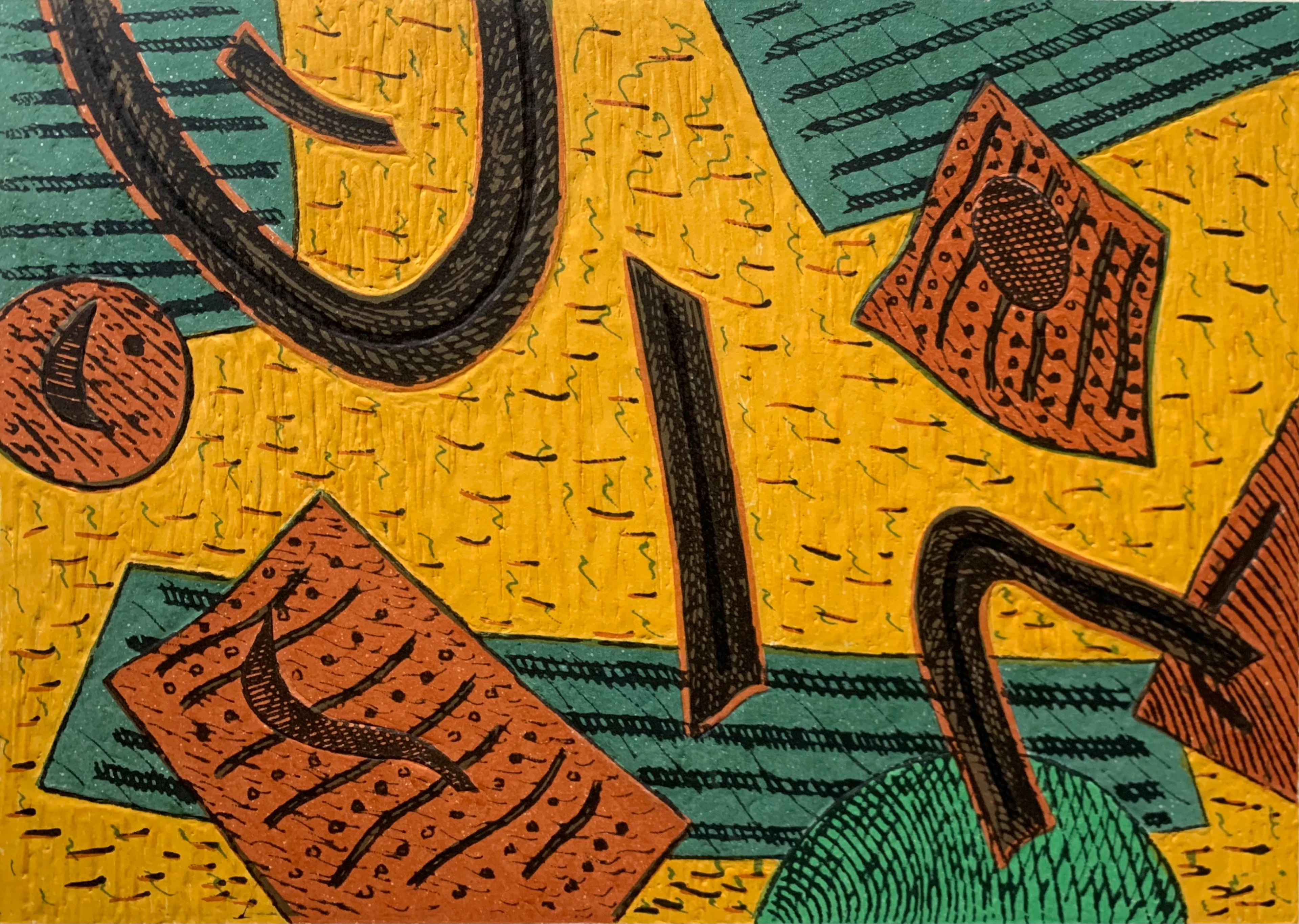 Henri GOETZ - Jaune - Circa 1970 - Gravure
