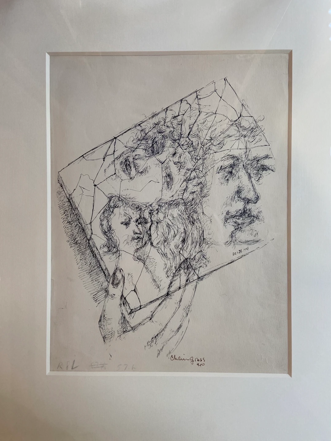 Chaim GROSS - Composition avec visages, 1942 - Gravure signée
