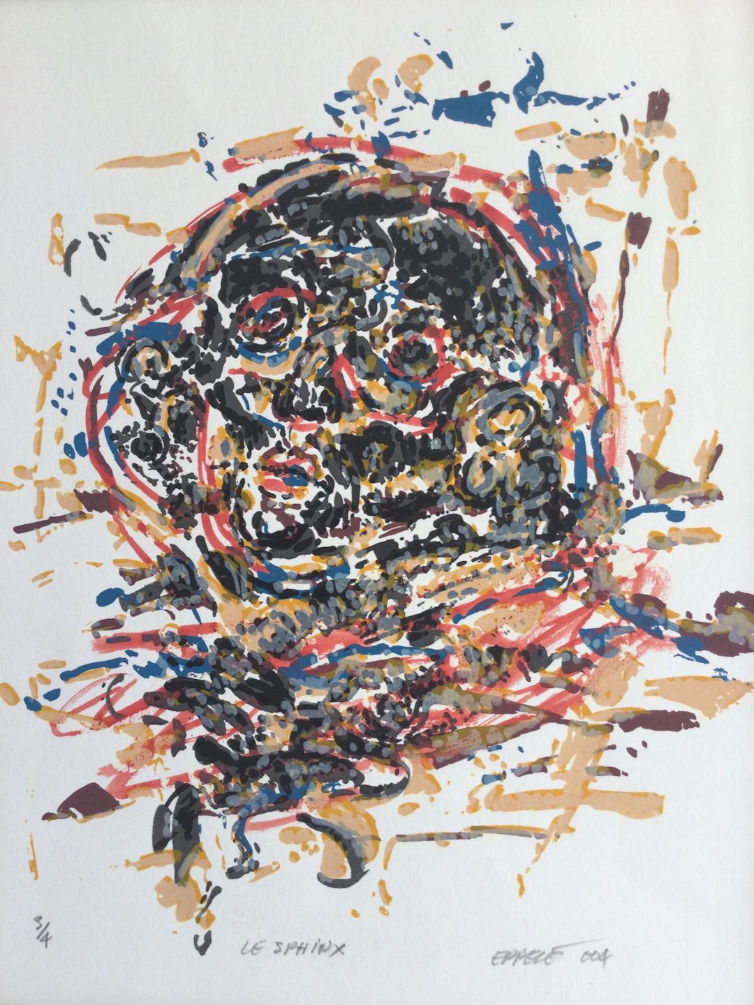 Gérard ÉPPELÉ - Le sphynx, 2004 - Sérigraphie originale