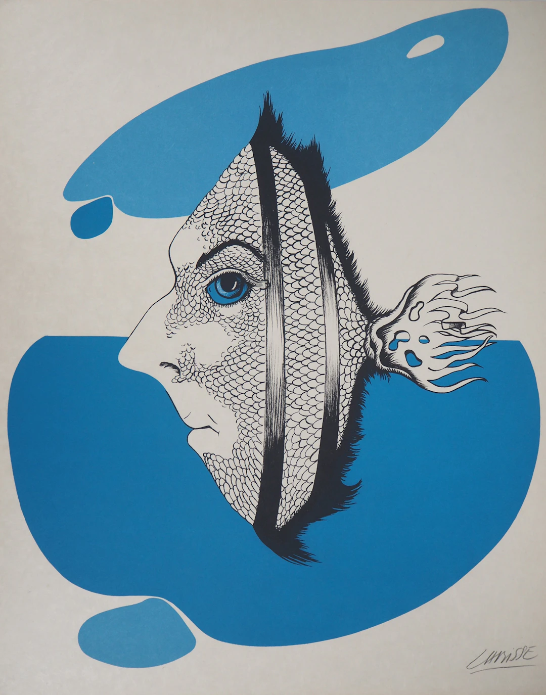 Félix LABISSE : Le Fluviot, Lithographie originale, signée